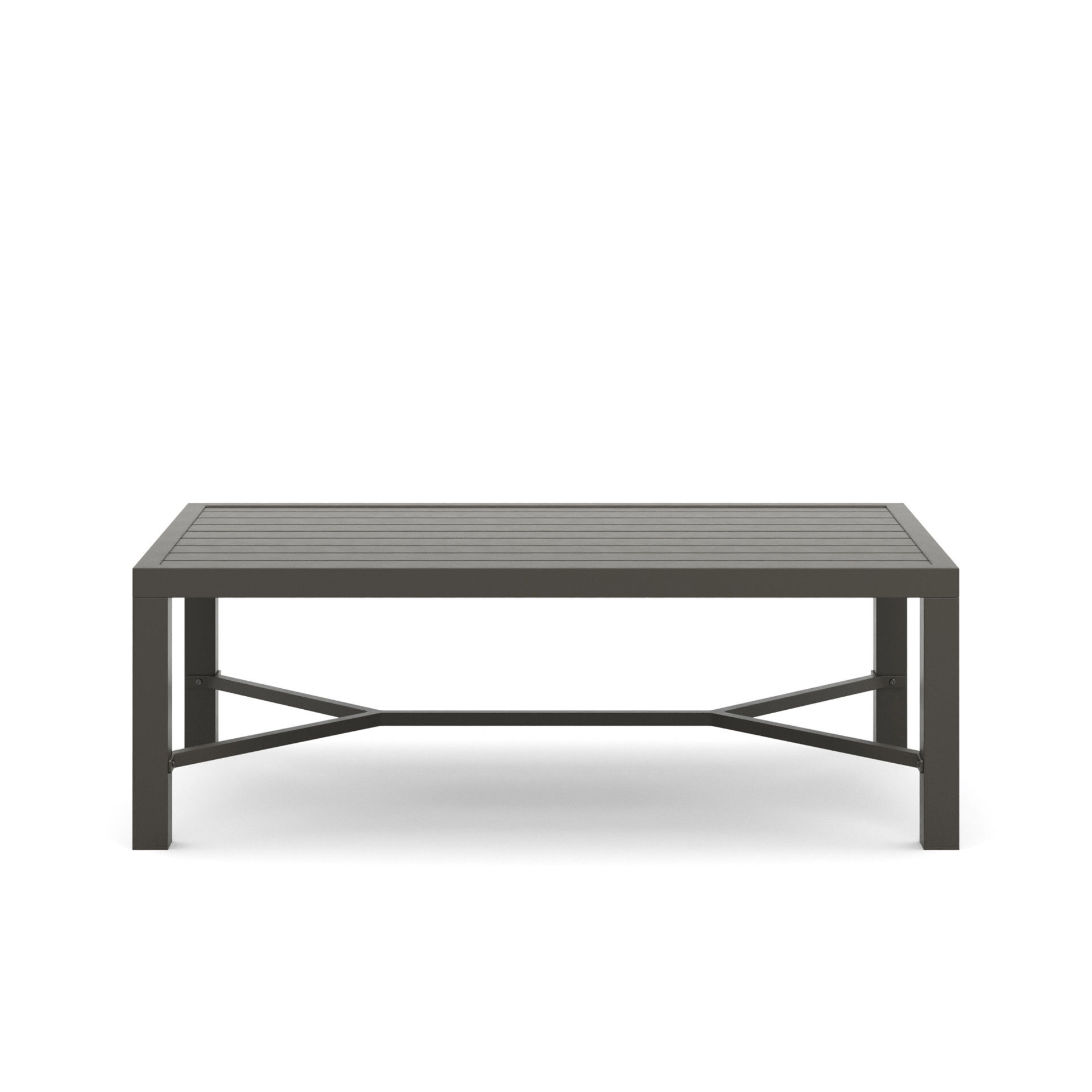 Skye - 2 Piece Outdoor Set (Sofa & Slat Top Coffee Table) - Gray