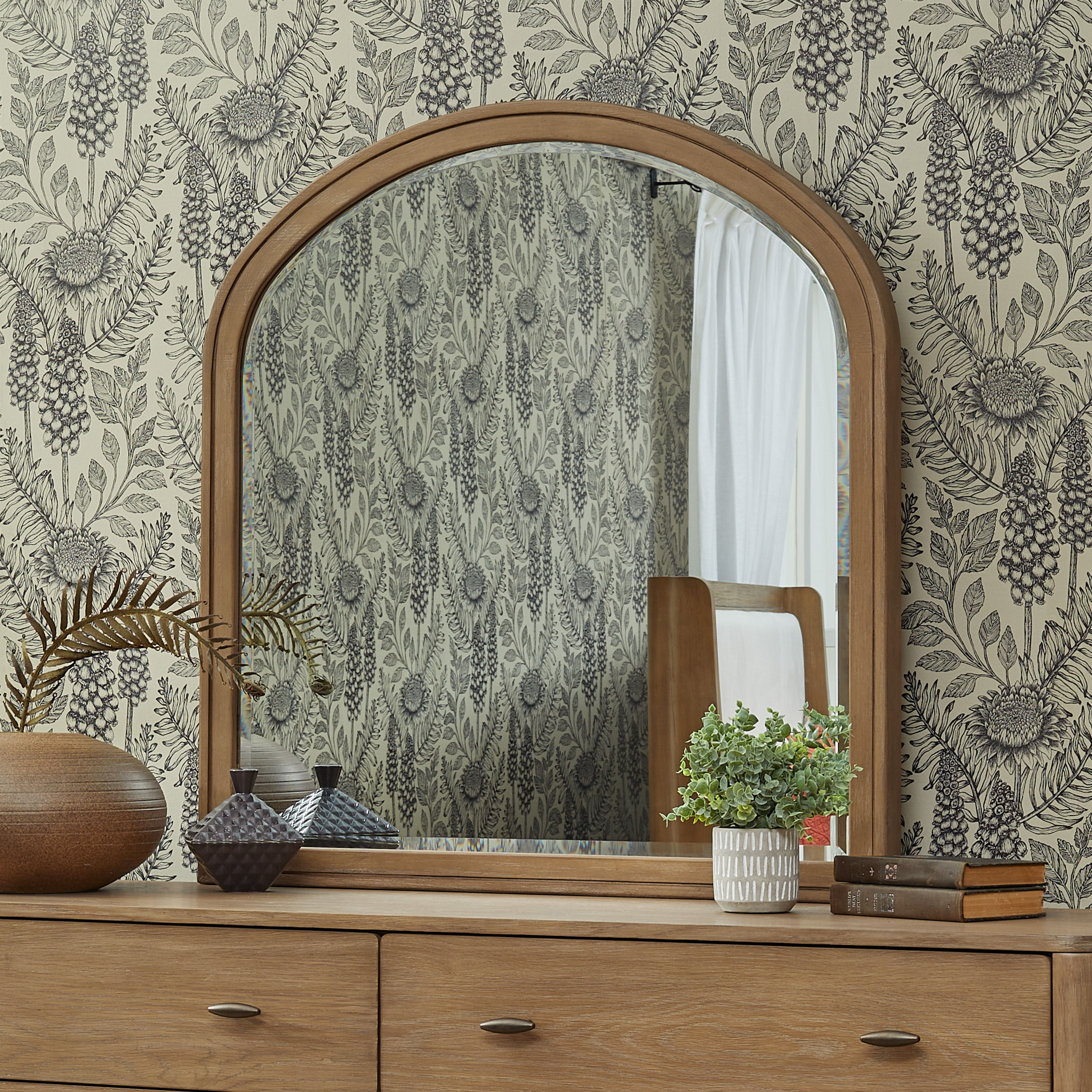 Normandy - Mirror - Light Brown, light brown, view 3