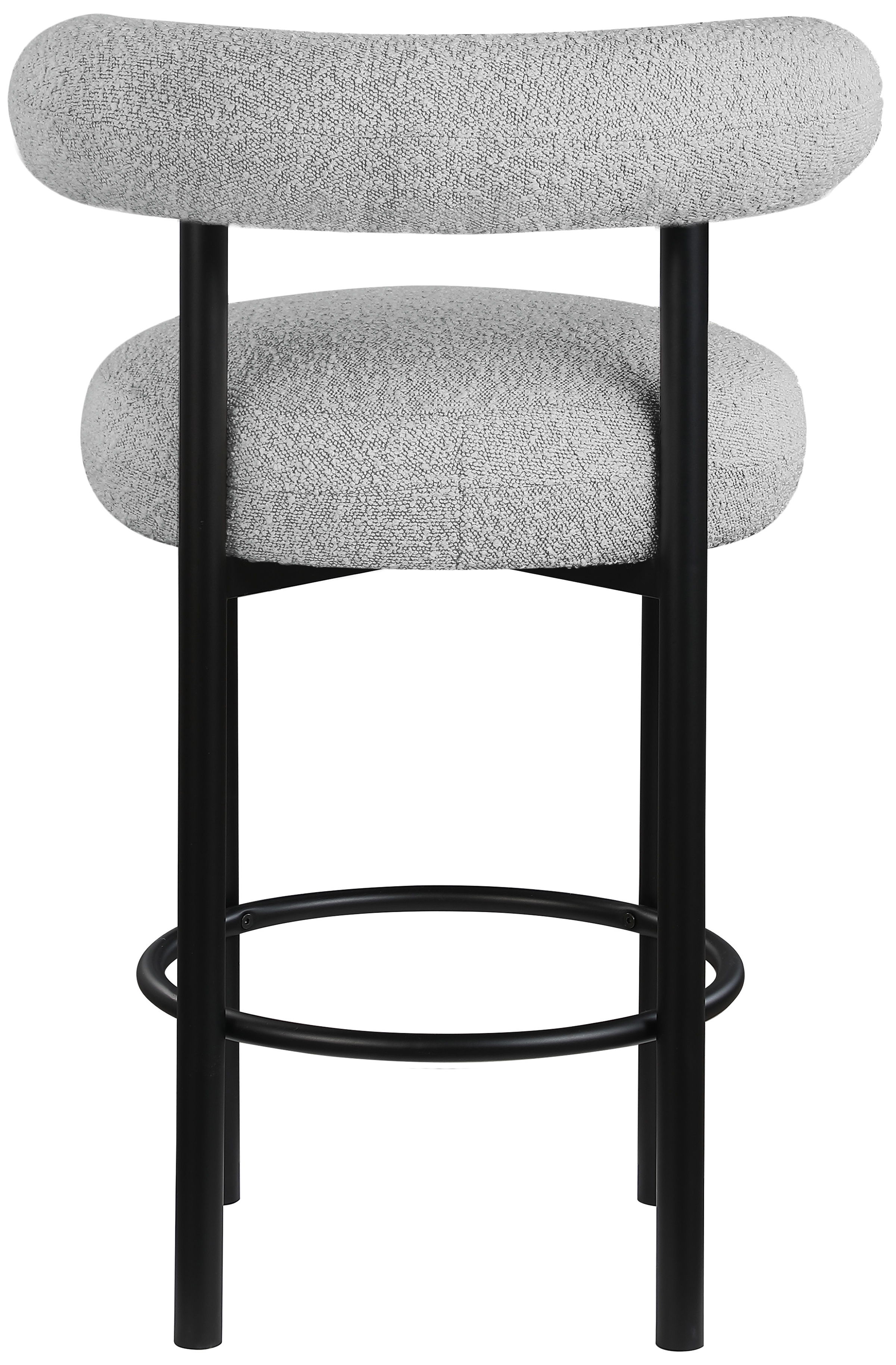 Bordeaux - Stool With Black Legs (Set of 2) - Gray