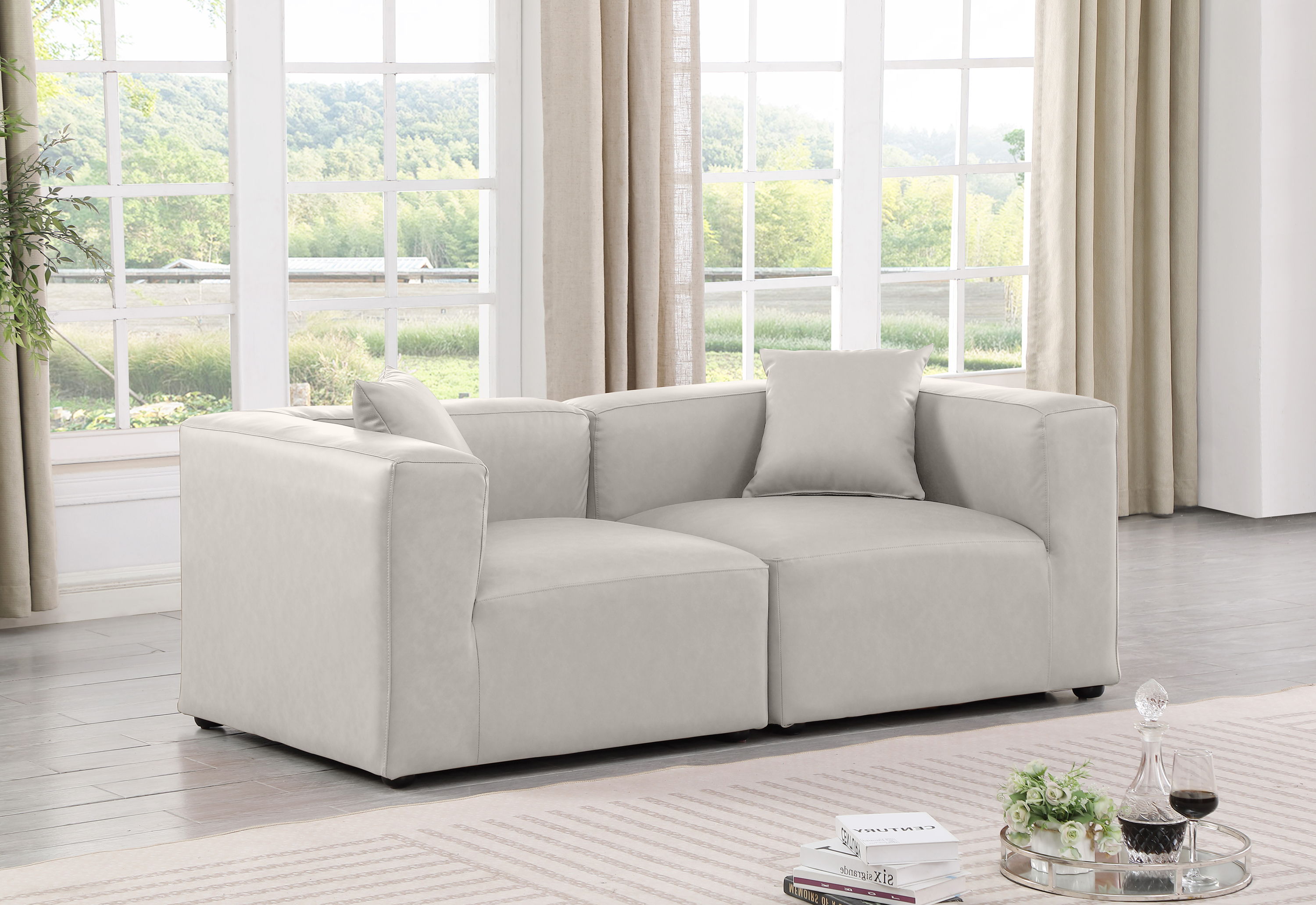 Cube - Modular 2 Piece Sofa - Cream