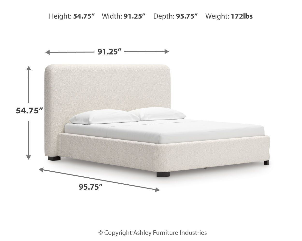 Ashley Furniture Brintstreet - California King Upholstered Bed - Beige - Image 5