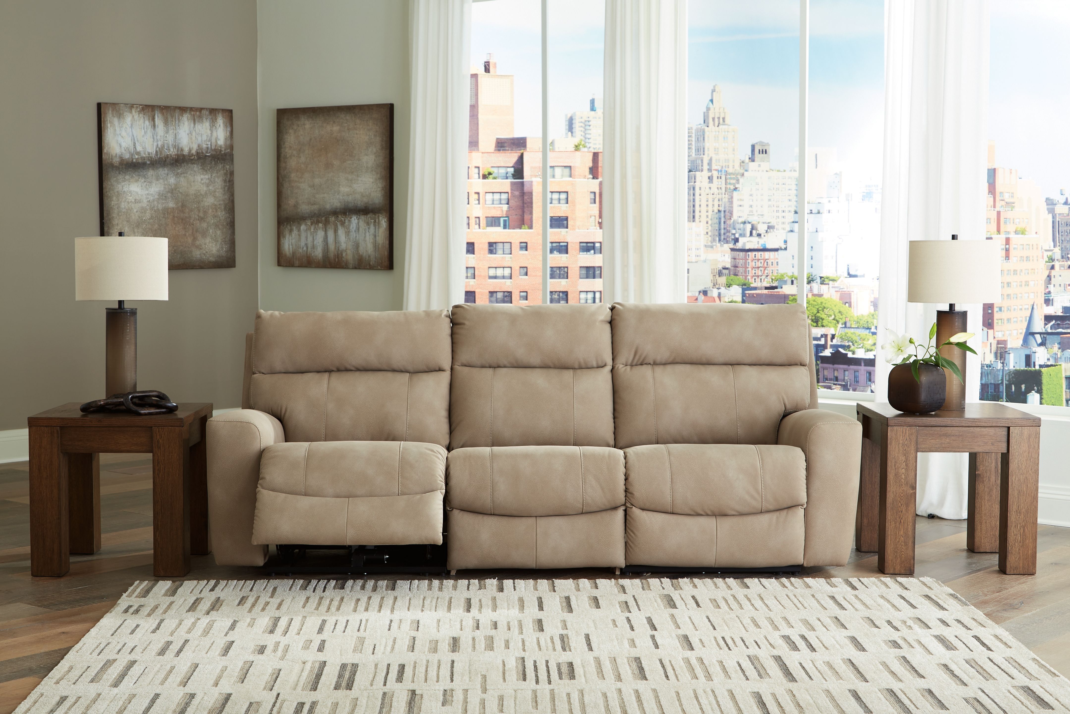 Ashley Furniture Next-Gen Durapella - 3-Piece Power Reclining Sectional Sofa - Sand - Image 5