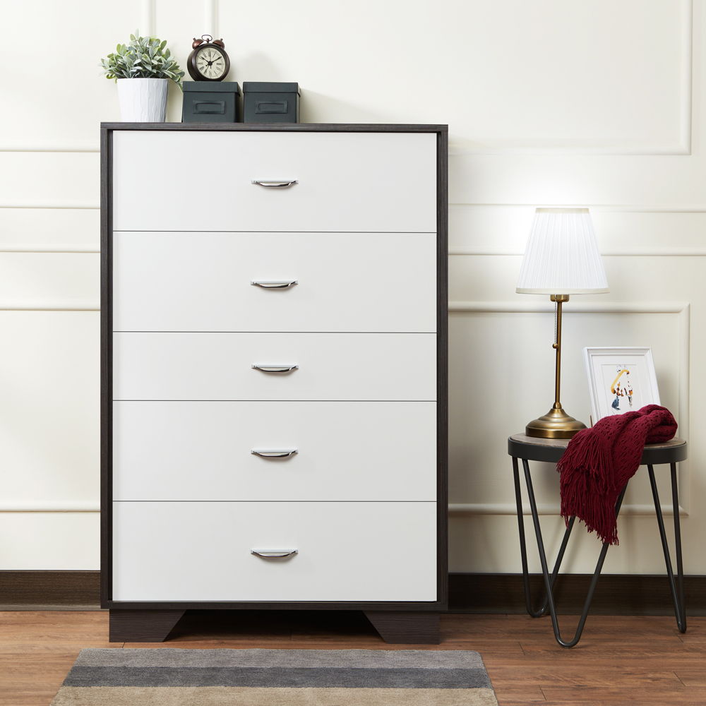 Eloy - Chest - White & Espresso, black