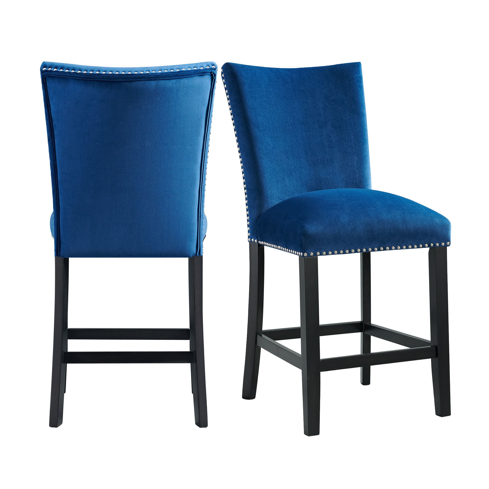 Velvet Counter Height Chair (Set of 2)