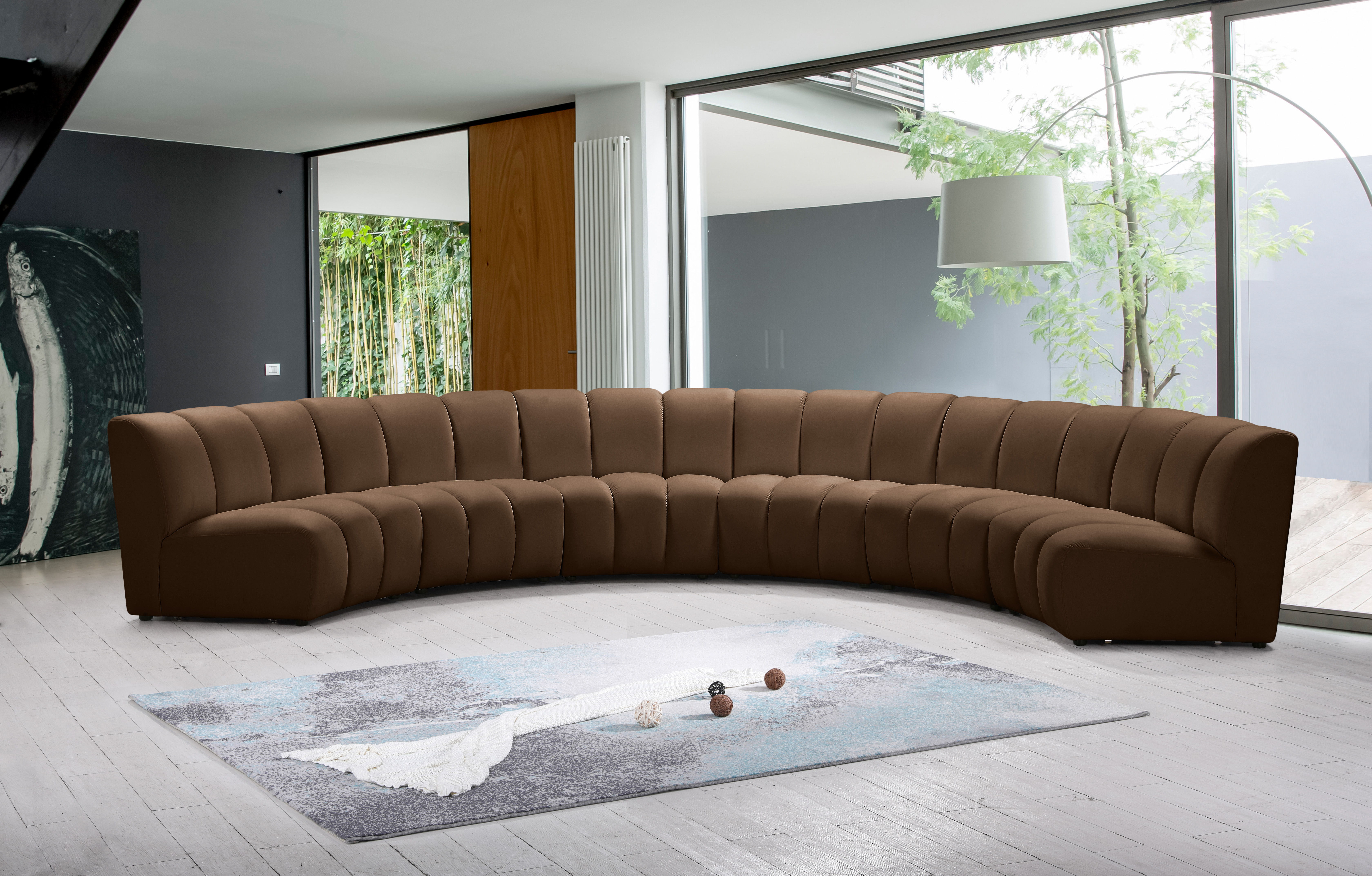 Infinity - 6 Piece Modular Sectional - Brown