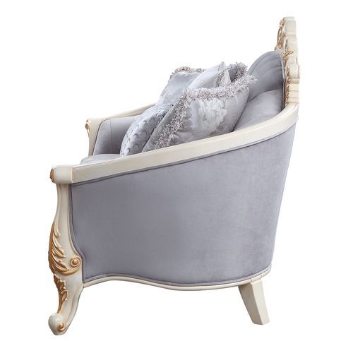 Galelvith - Loveseat With 4 Pillows - Gray Fabric, gray, view 5