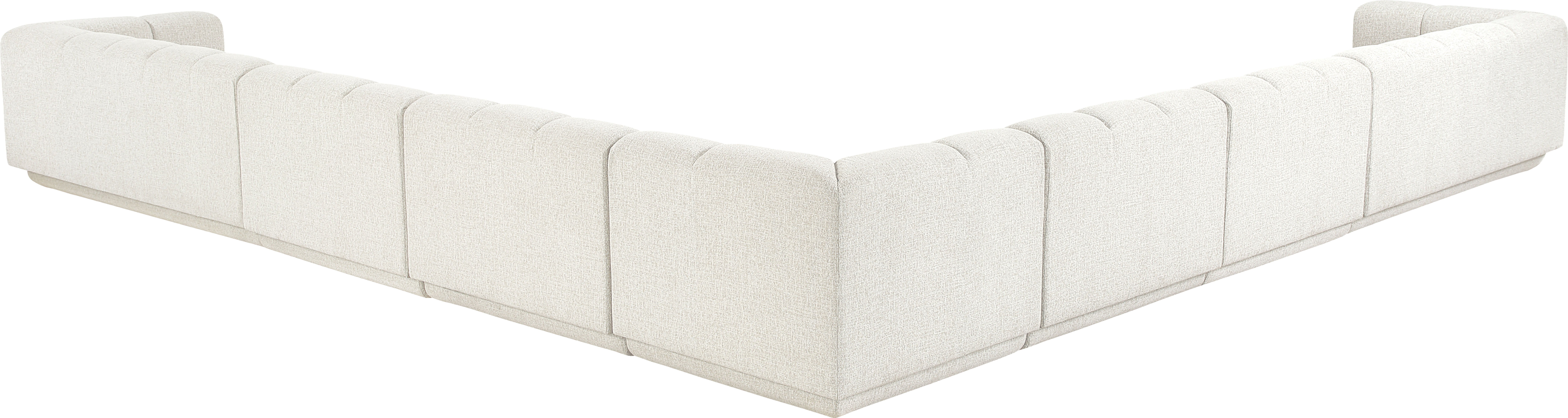 Modari - Fabric Upholstered 7 Piece Modular Sectional - Cream