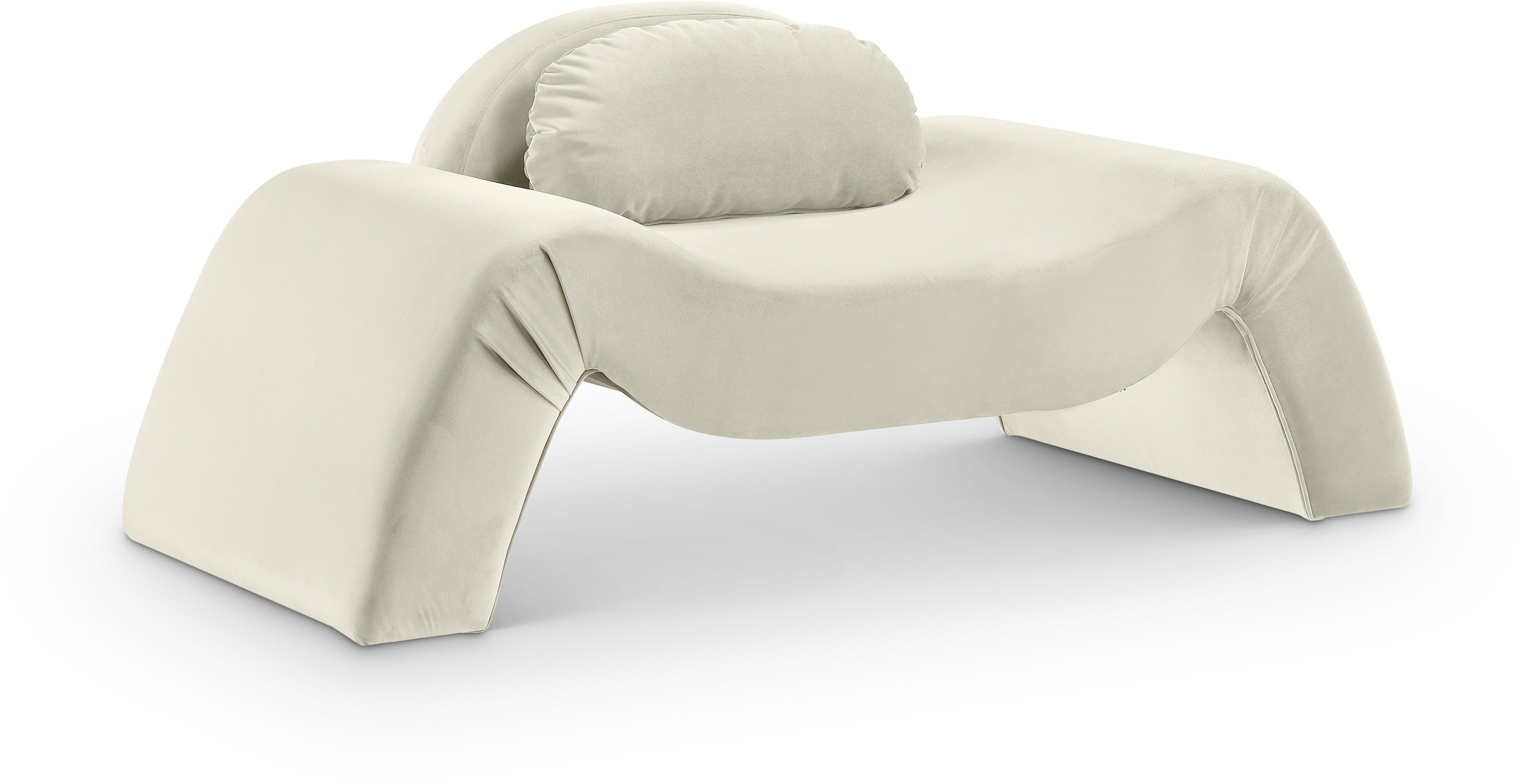Austin - Velvet Accent Chair - Cream