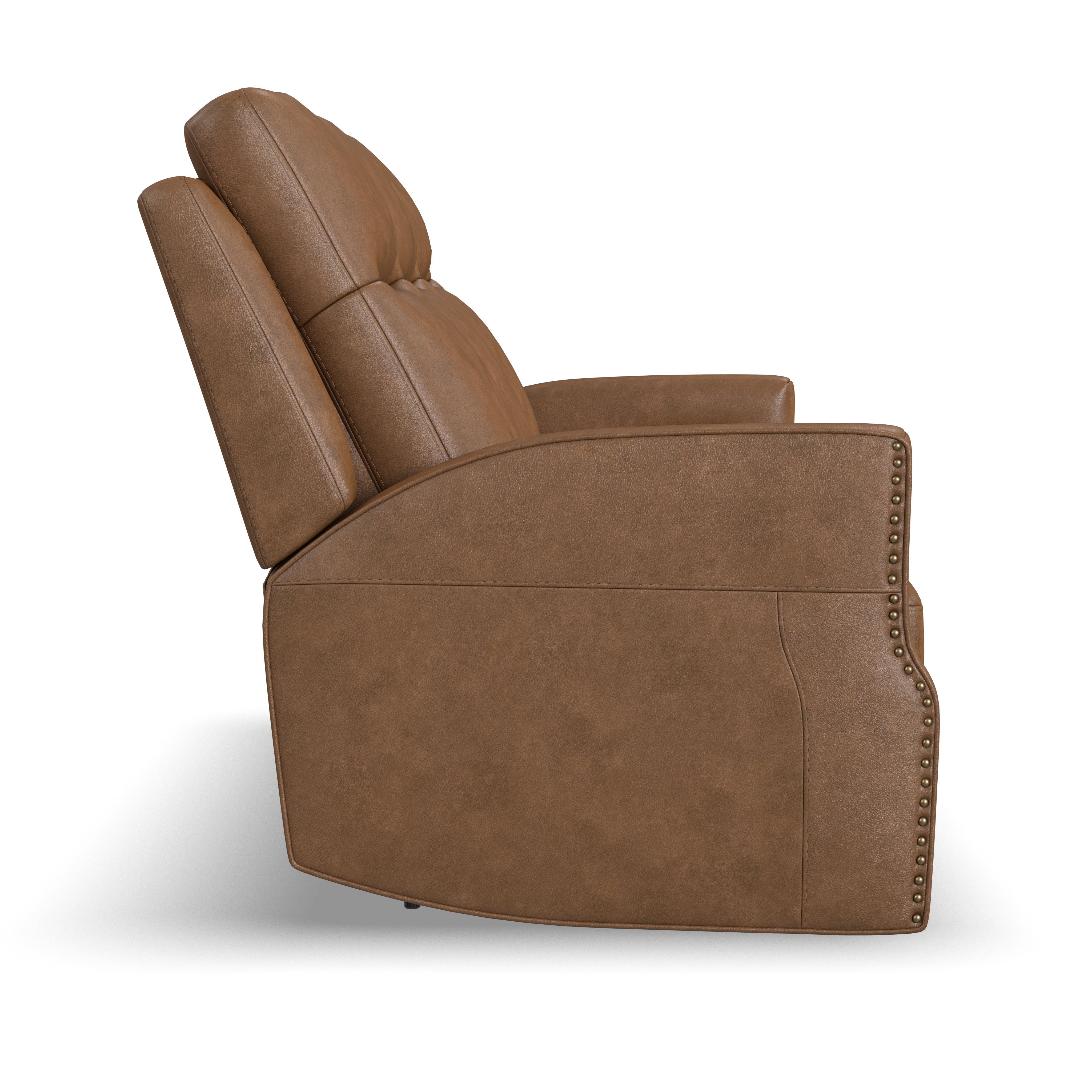 Maxwell - Power Reclining Sofa With Power Headrests And Lumbar - Cedar, light brown, view 3