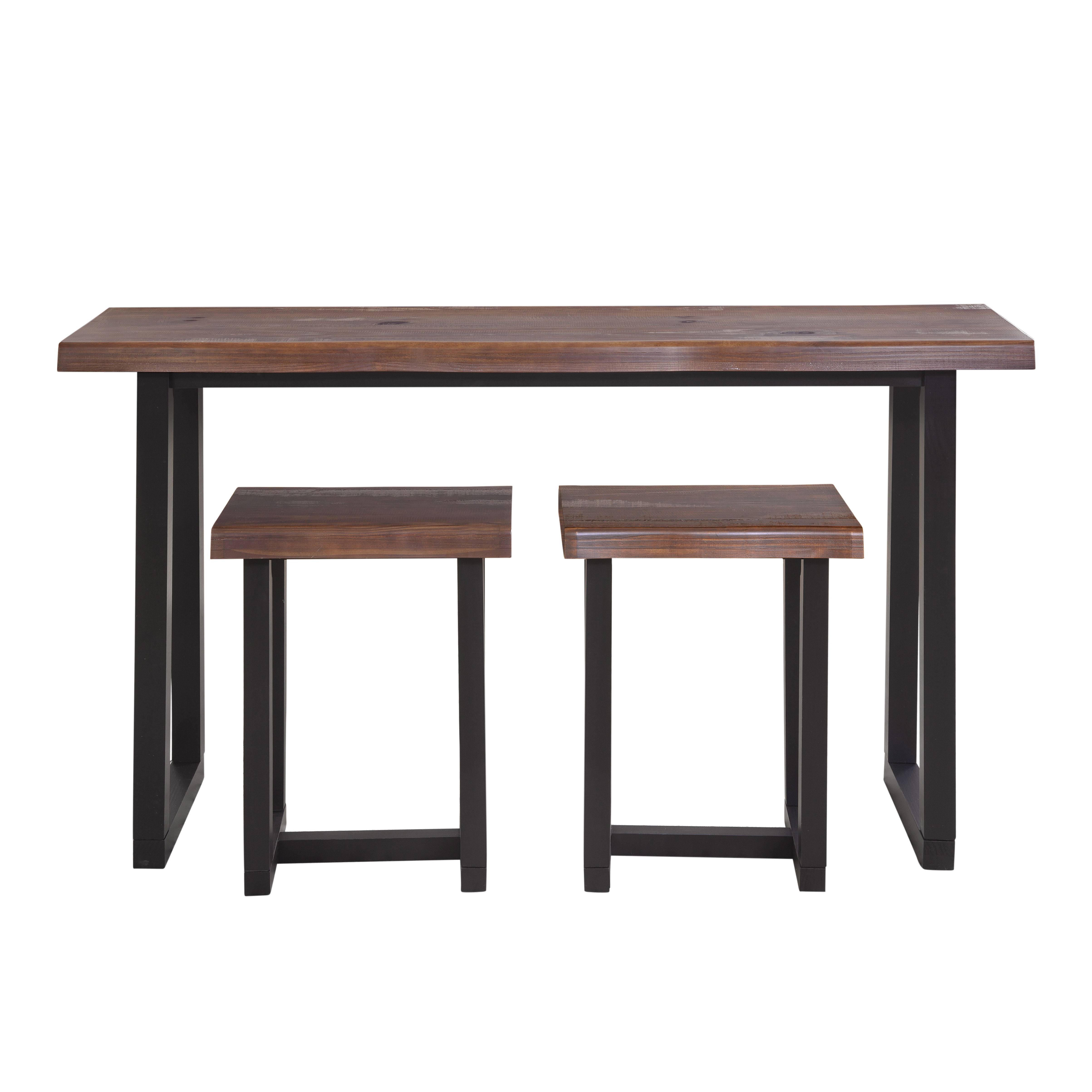 Jennings - Live Edge 3 Piece Counter Dining Set - Brown