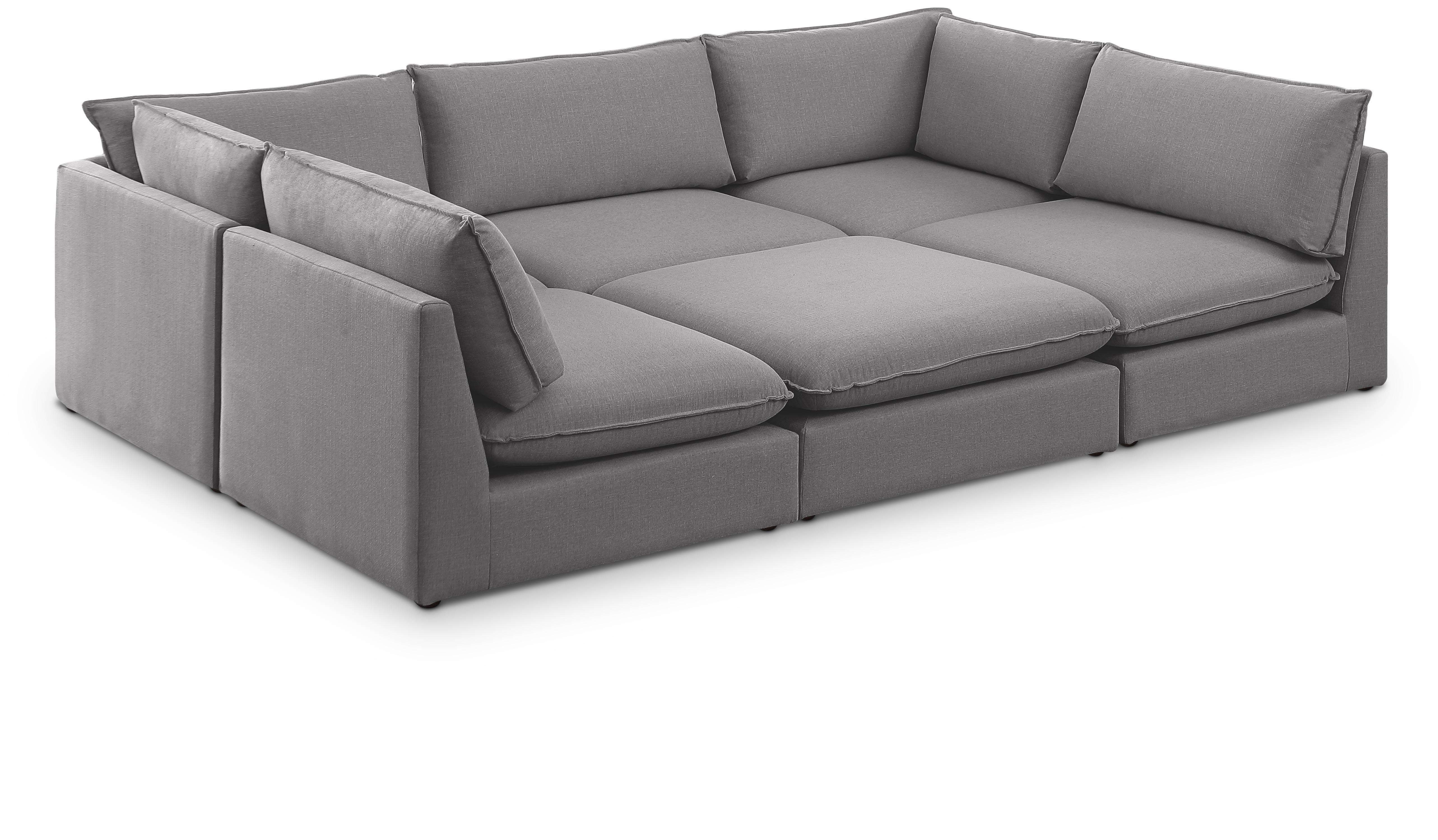 Mackenzie - 6 Piece Modular Sectional - Gray