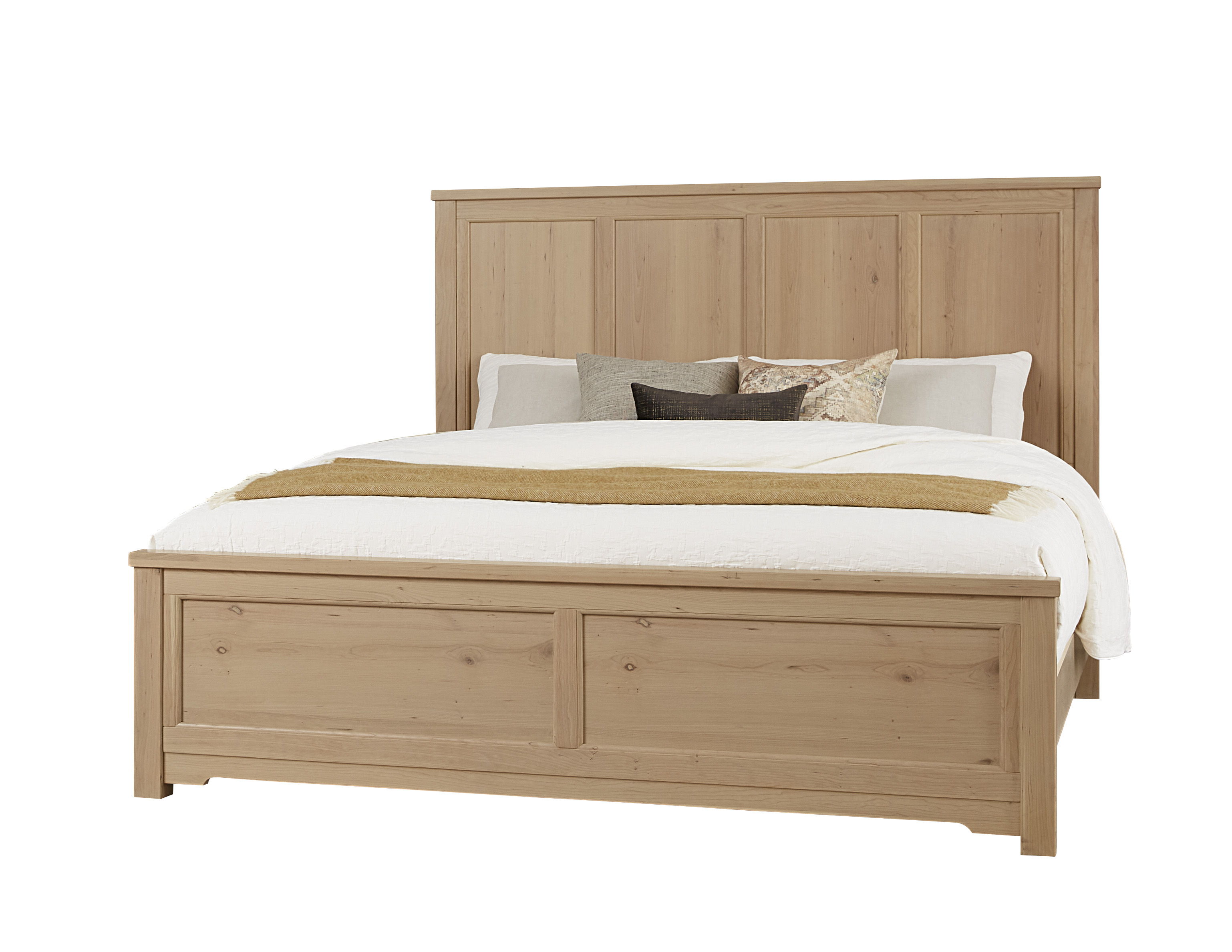 Vaughan-Bassett Crafted Cherry - Ben's 6 Panel California King Bed - Bleached Cherry