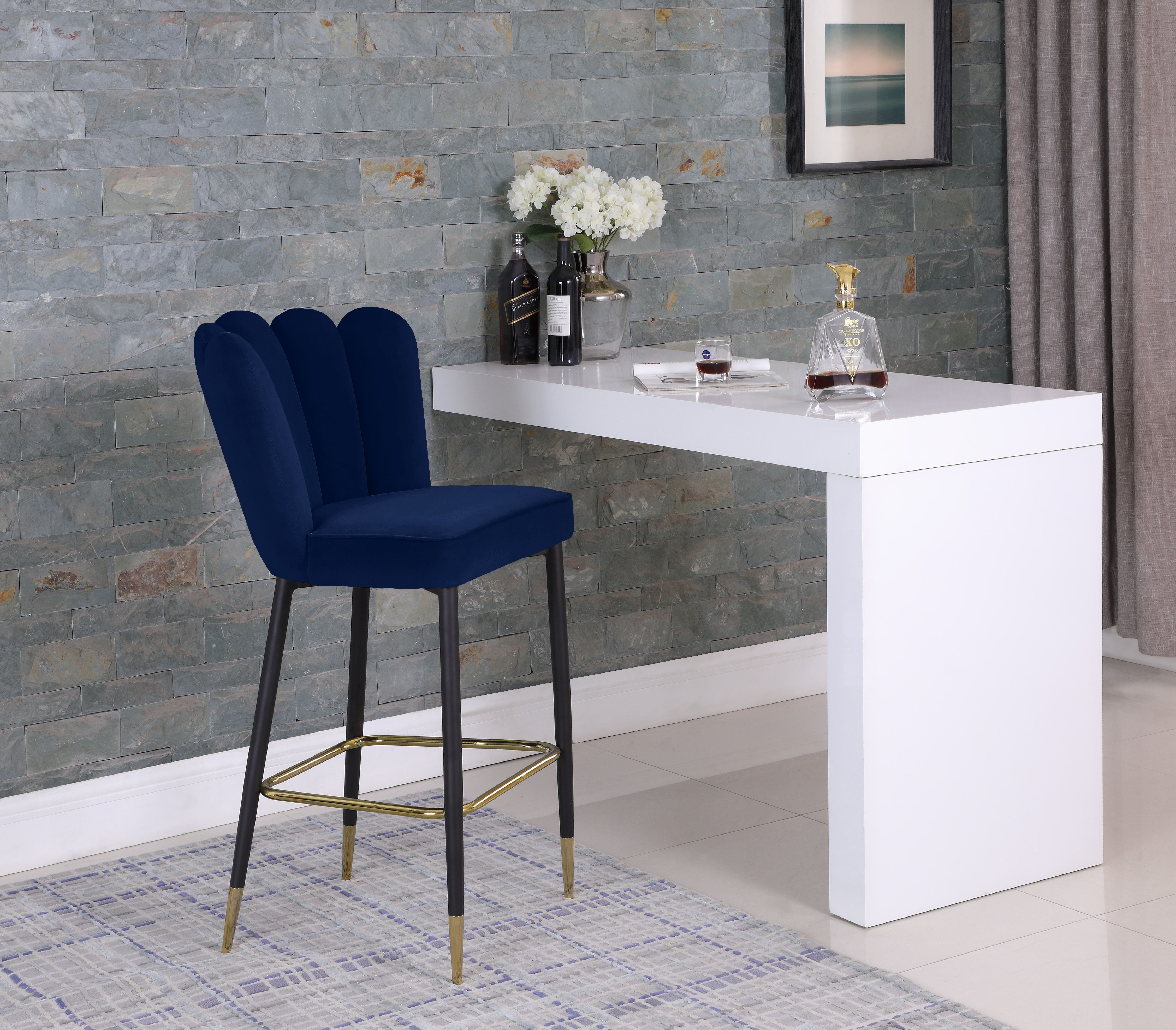 Lily - Stool (Set of 2) - Navy