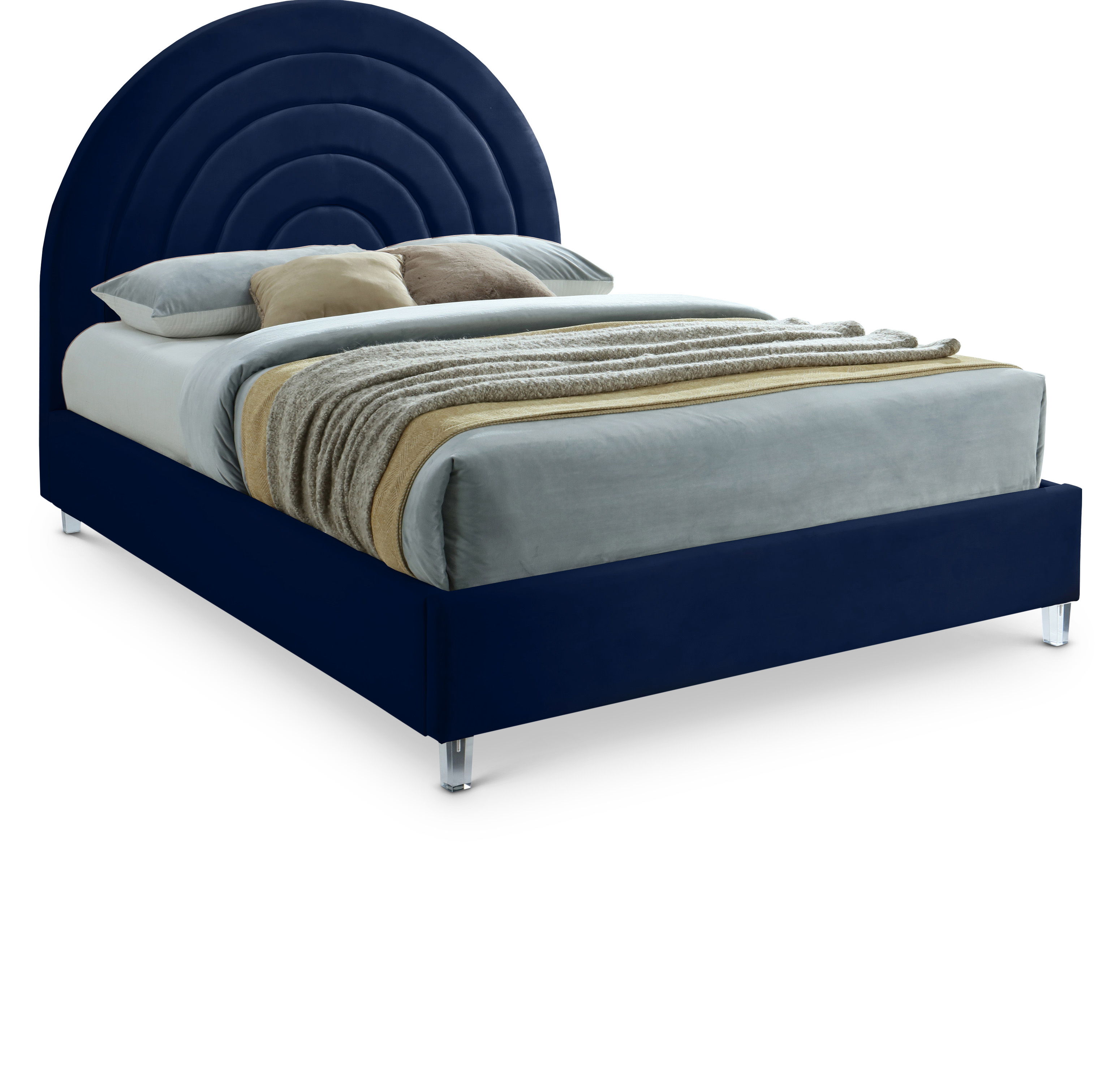 Rainbow - Queen Bed - Navy