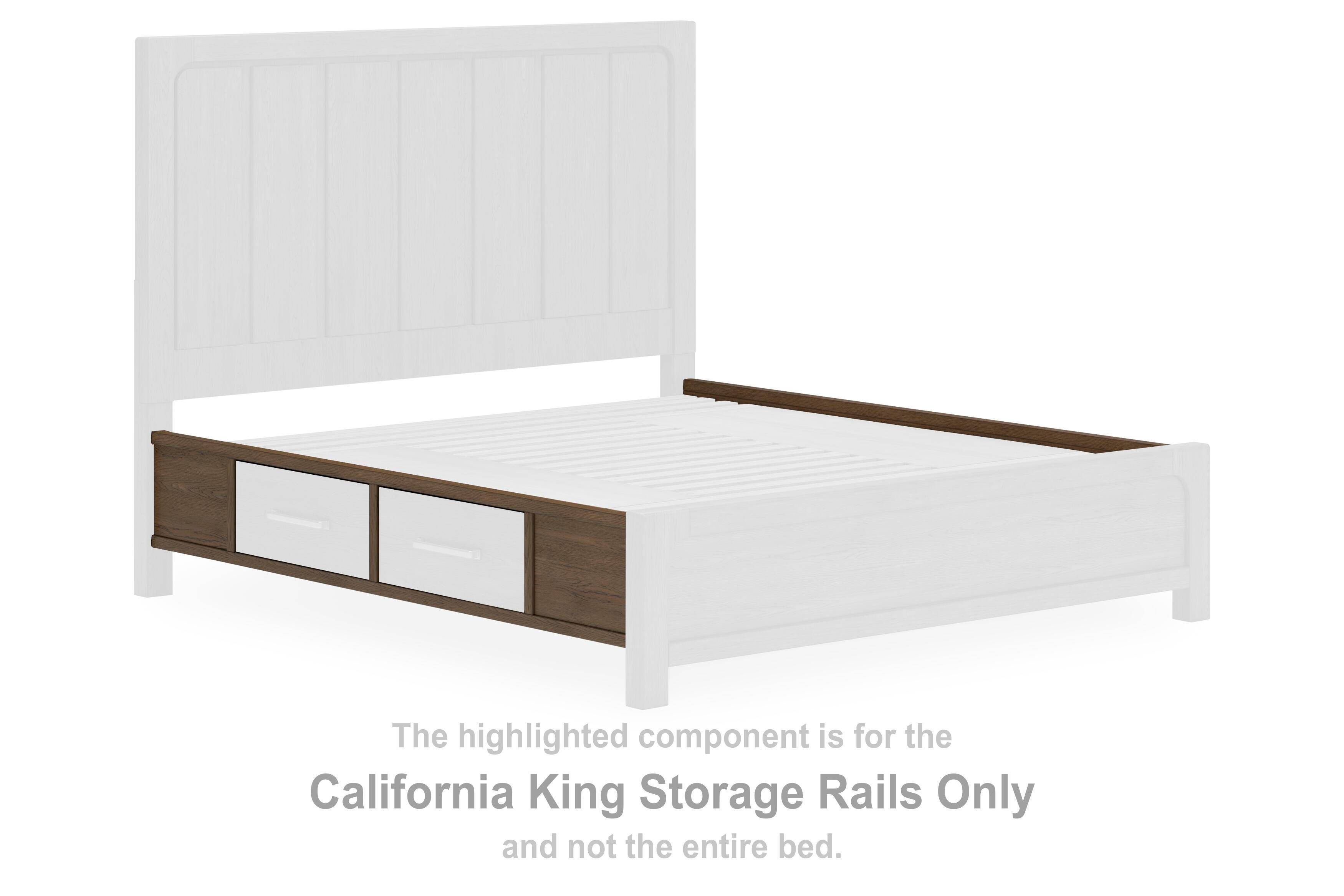 Cabalynn – California King Storage Rails – Light Brown