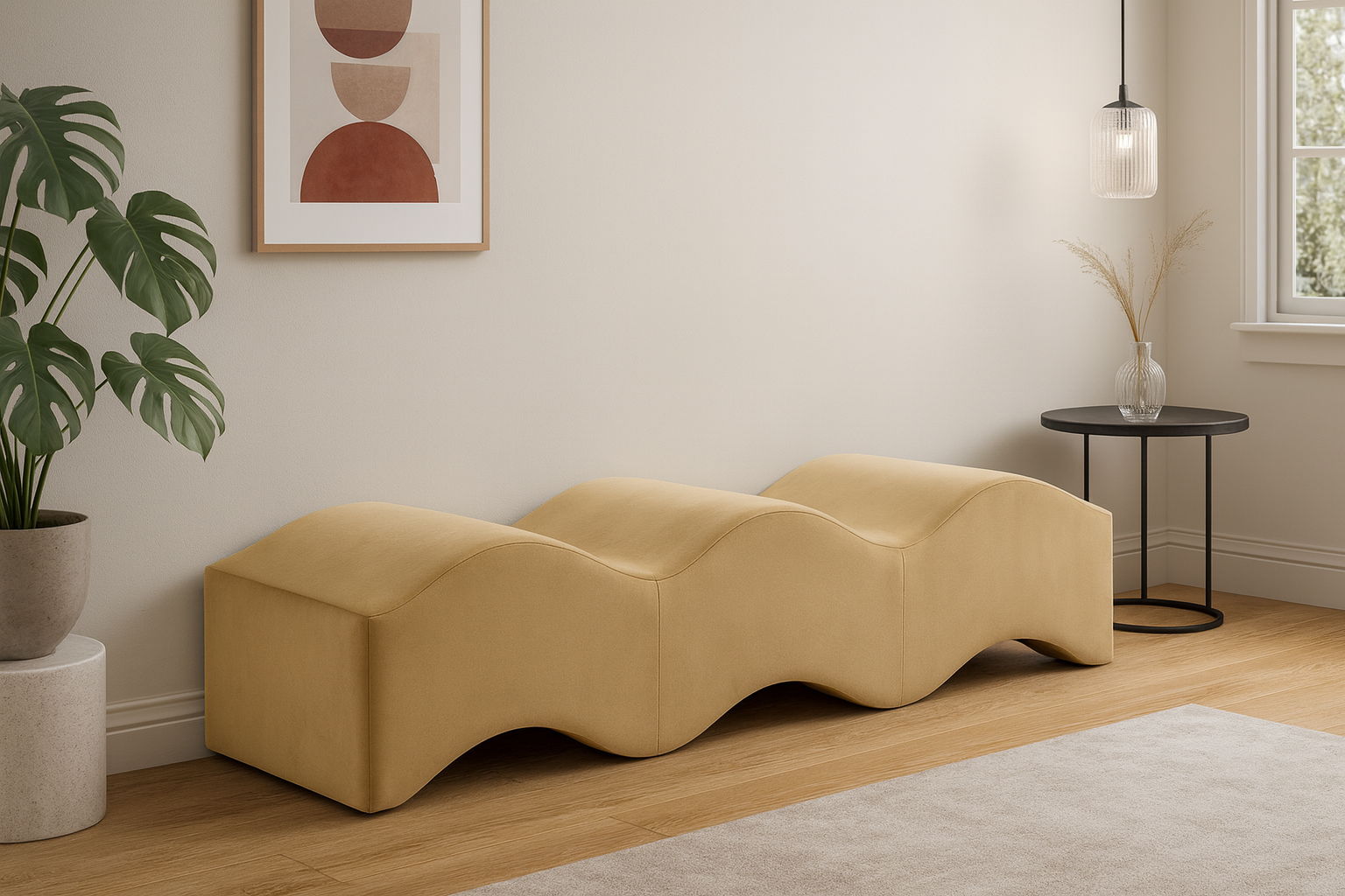 Wave - Bench - Camel