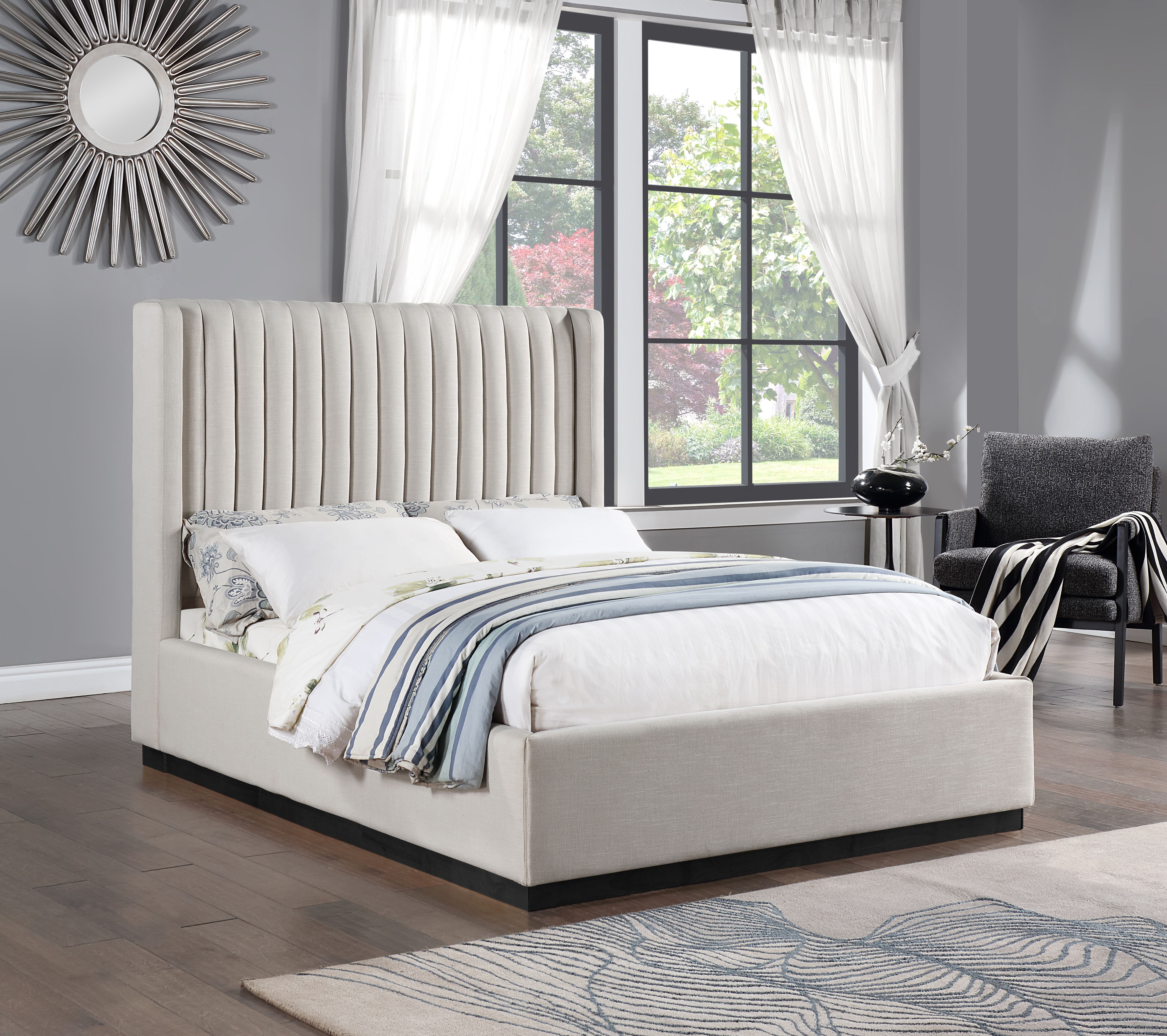 Logan - Queen Bed - Beige