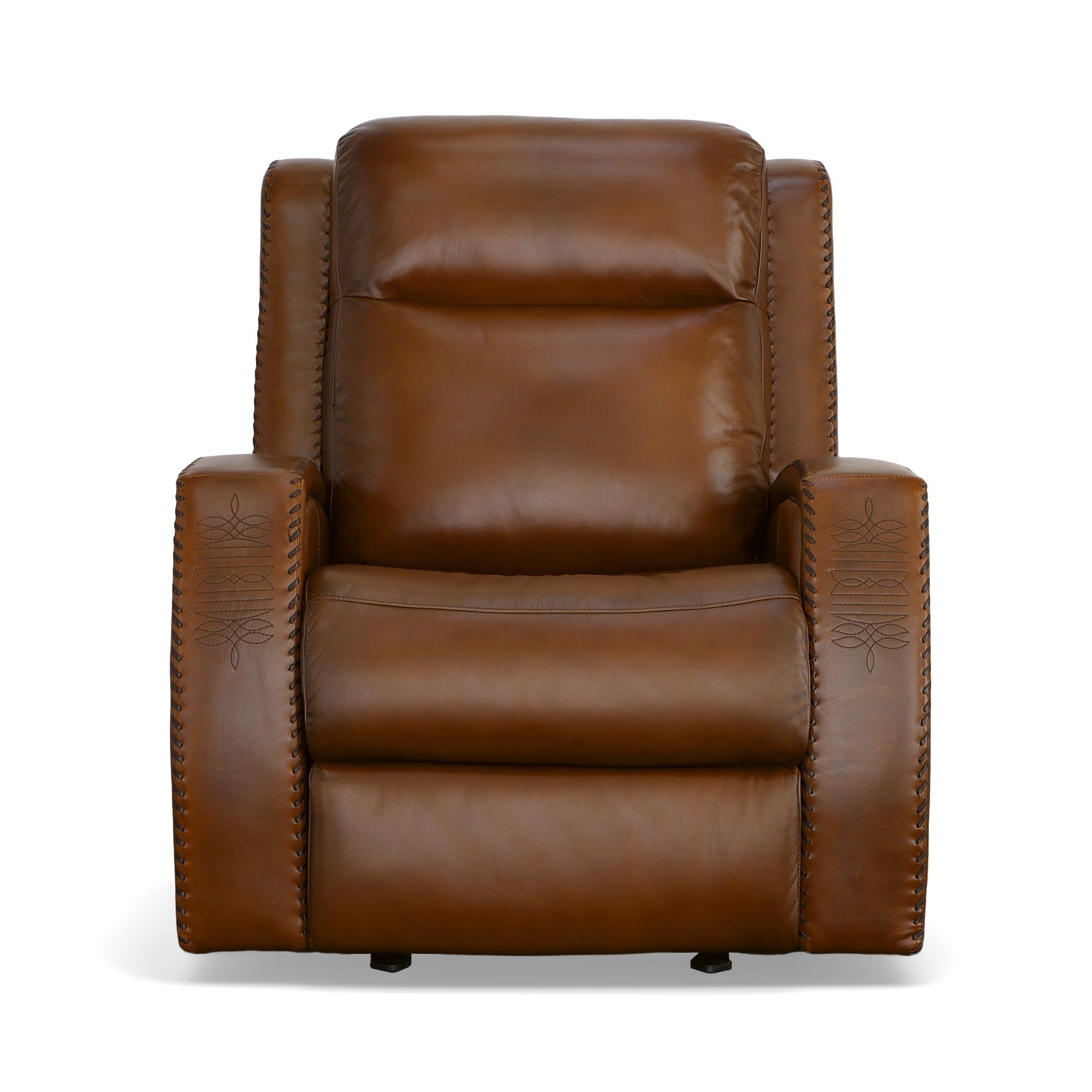 Mustang - Power Gliding Recliner With Power Headrest - Rust, light brown, view 3
