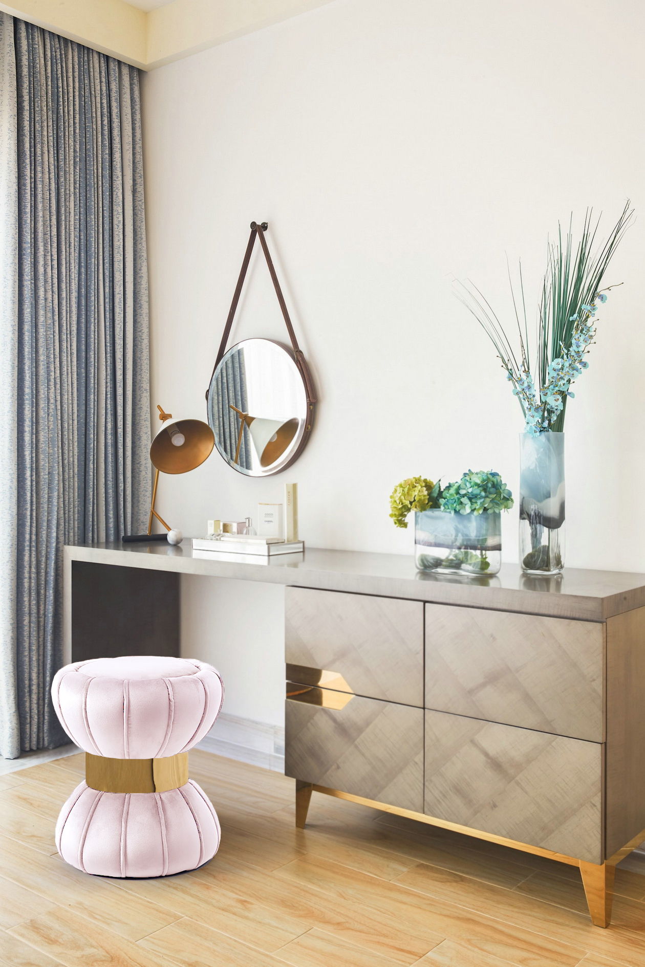 Vino - Ottoman / Stool - Pink