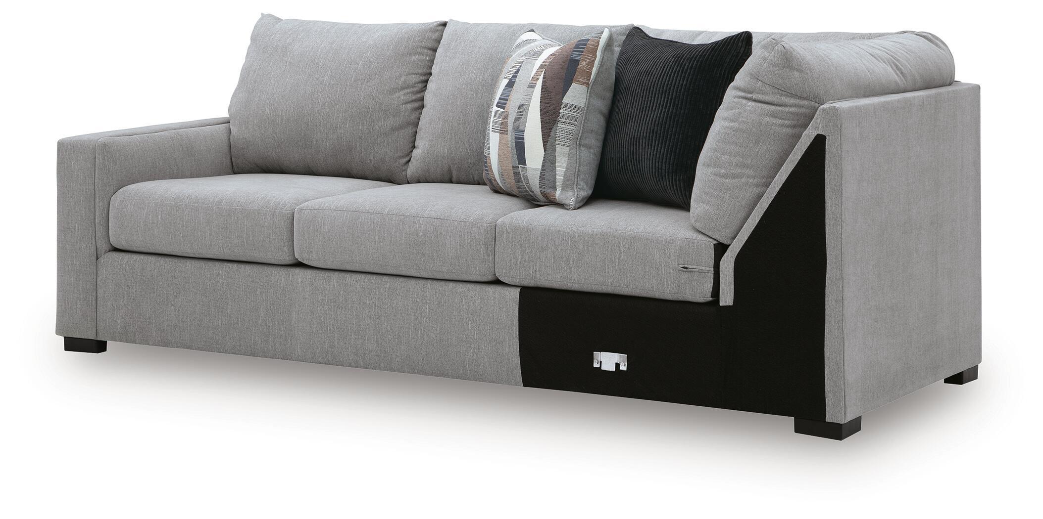 Lakepoint - LAF Sofa With Corner Wedge - Nickel