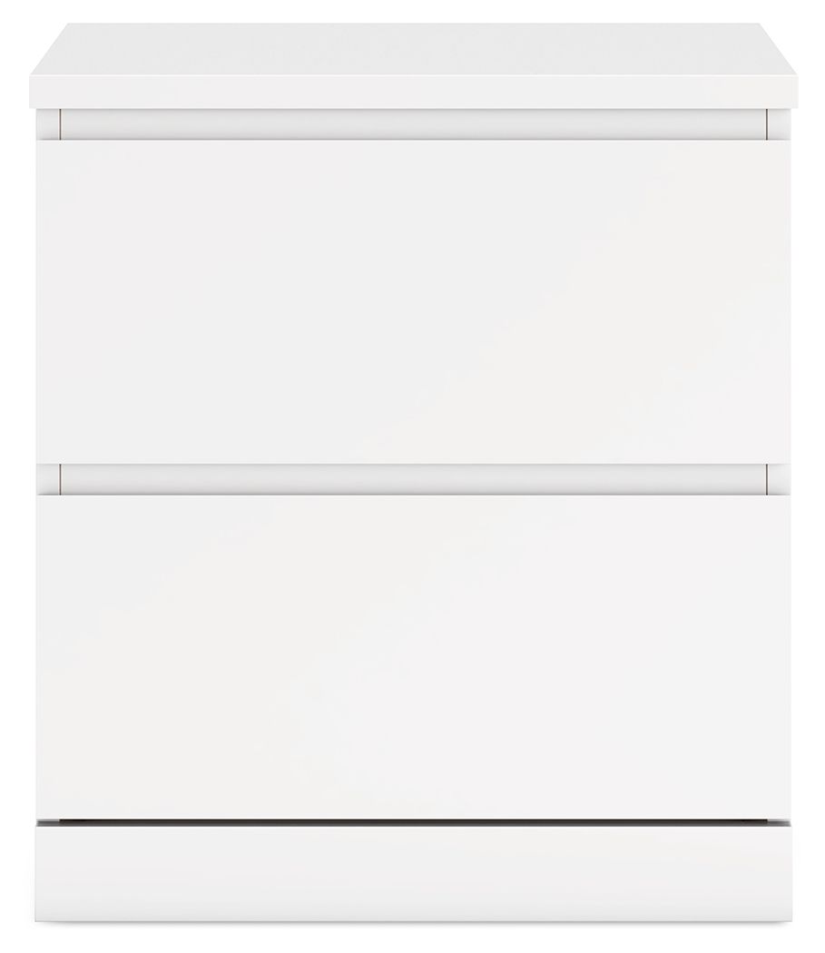 Onita - Two Drawer Night Stand - White, white, view 5