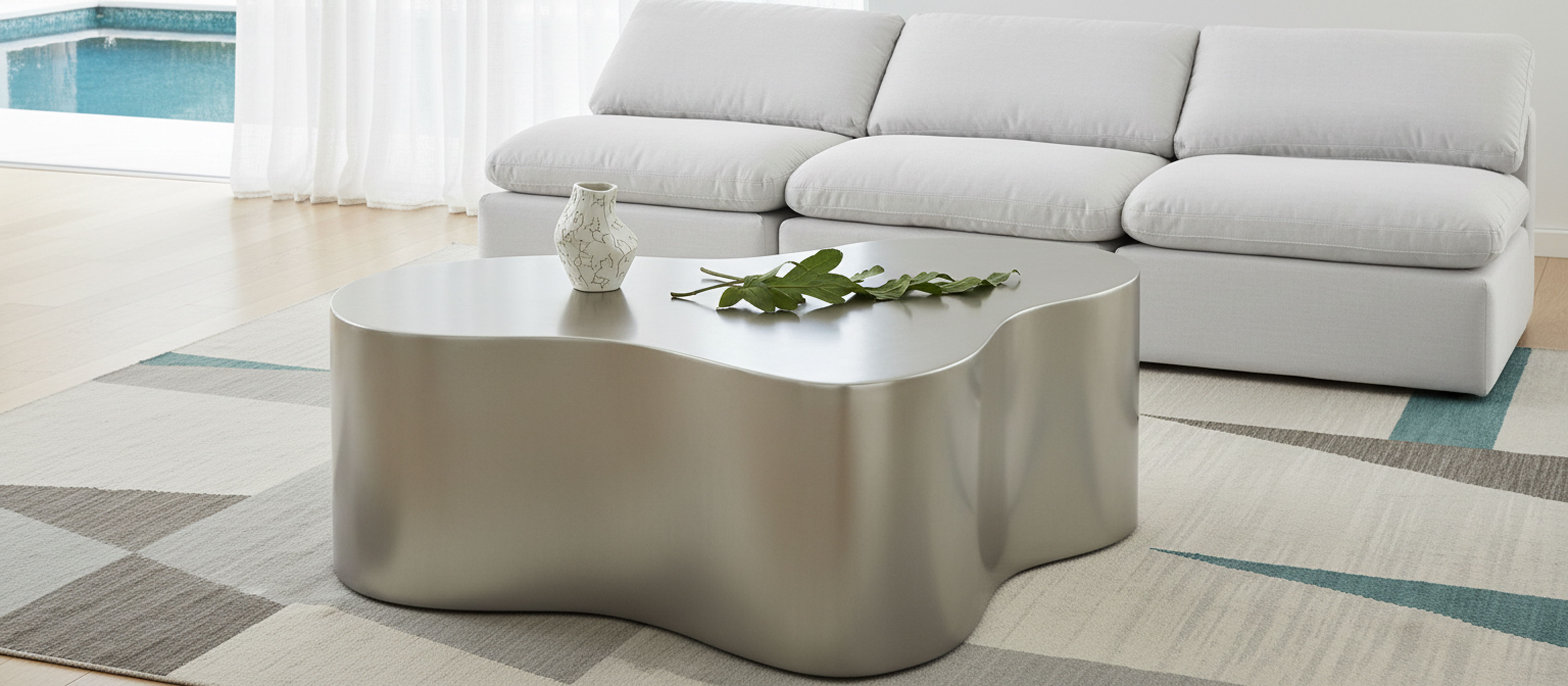 Tevere - Iron Coffee Table - Silver
