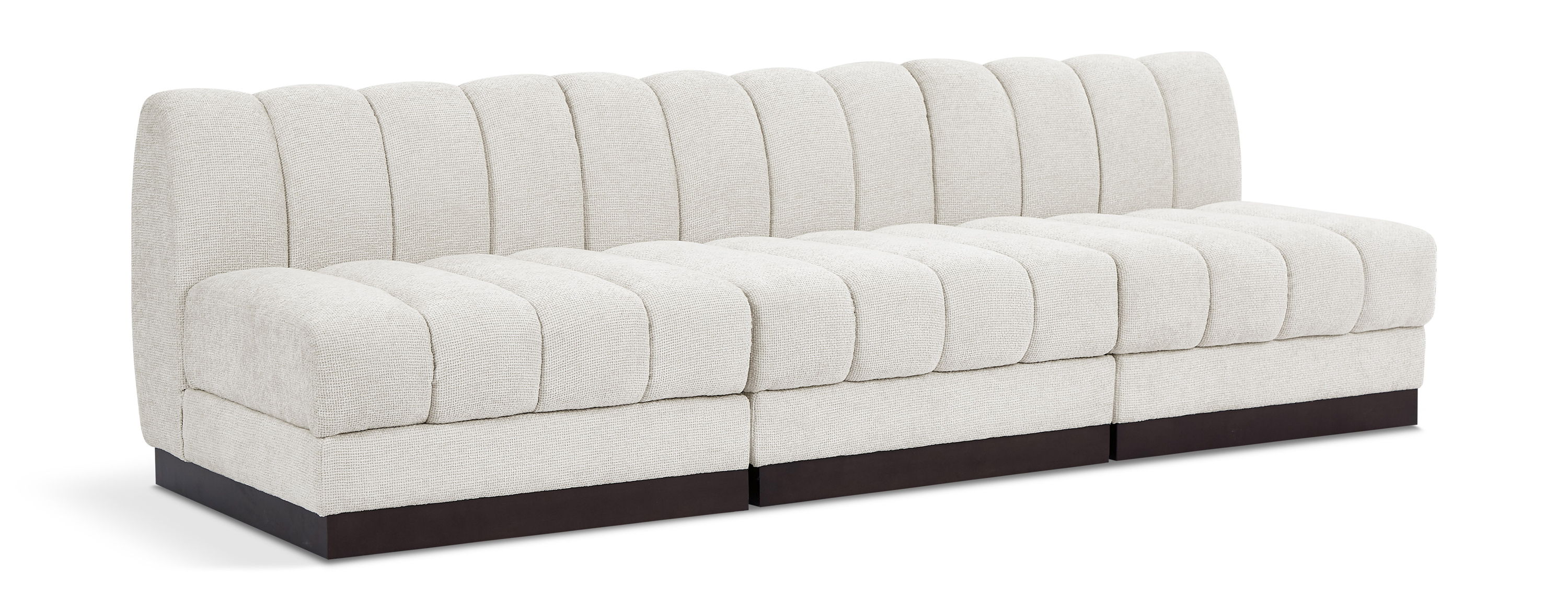 Quinn - 3 Seat Modular Armless Sofa - White