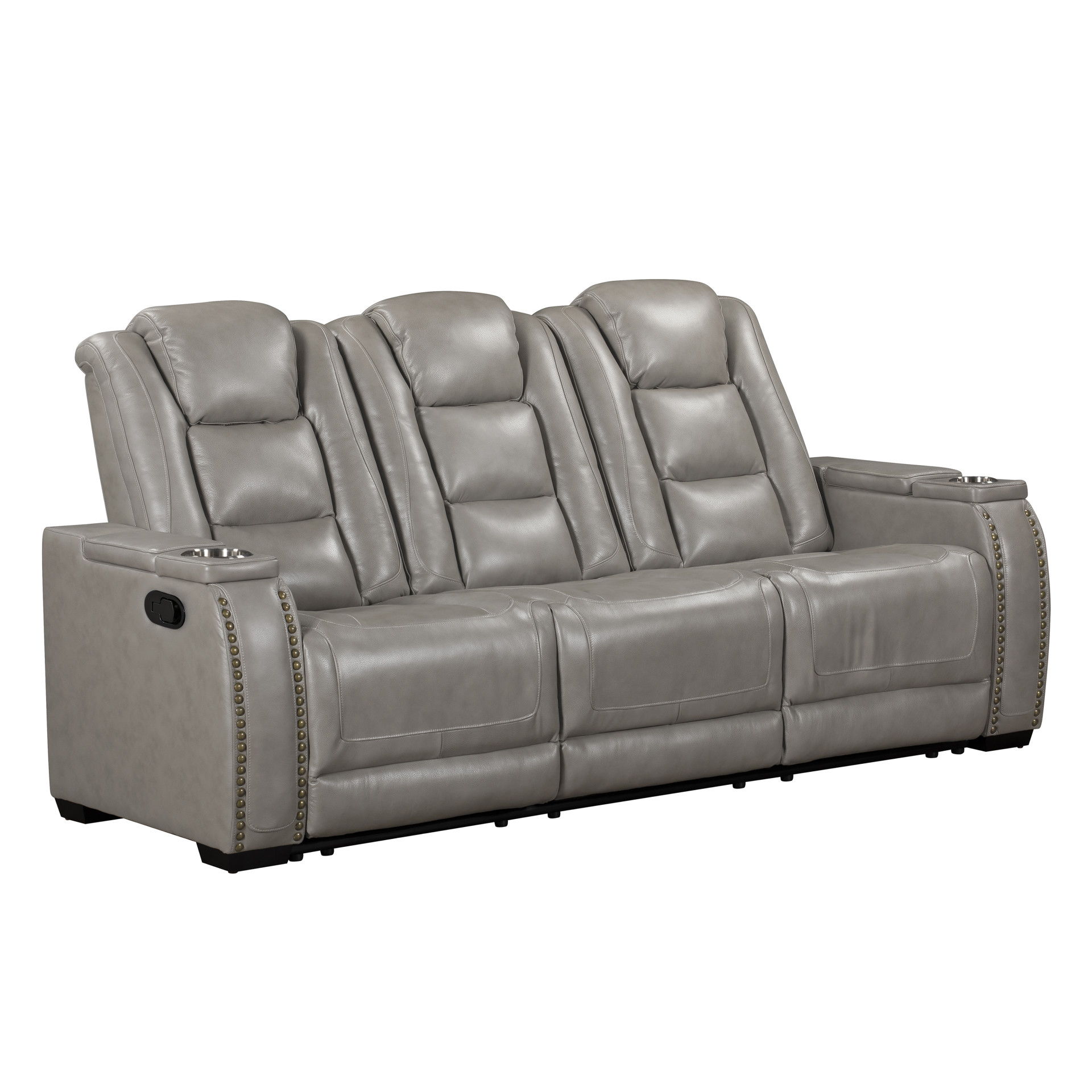 Breckenridge II - Sofa With Dual Recliner - Light Gray