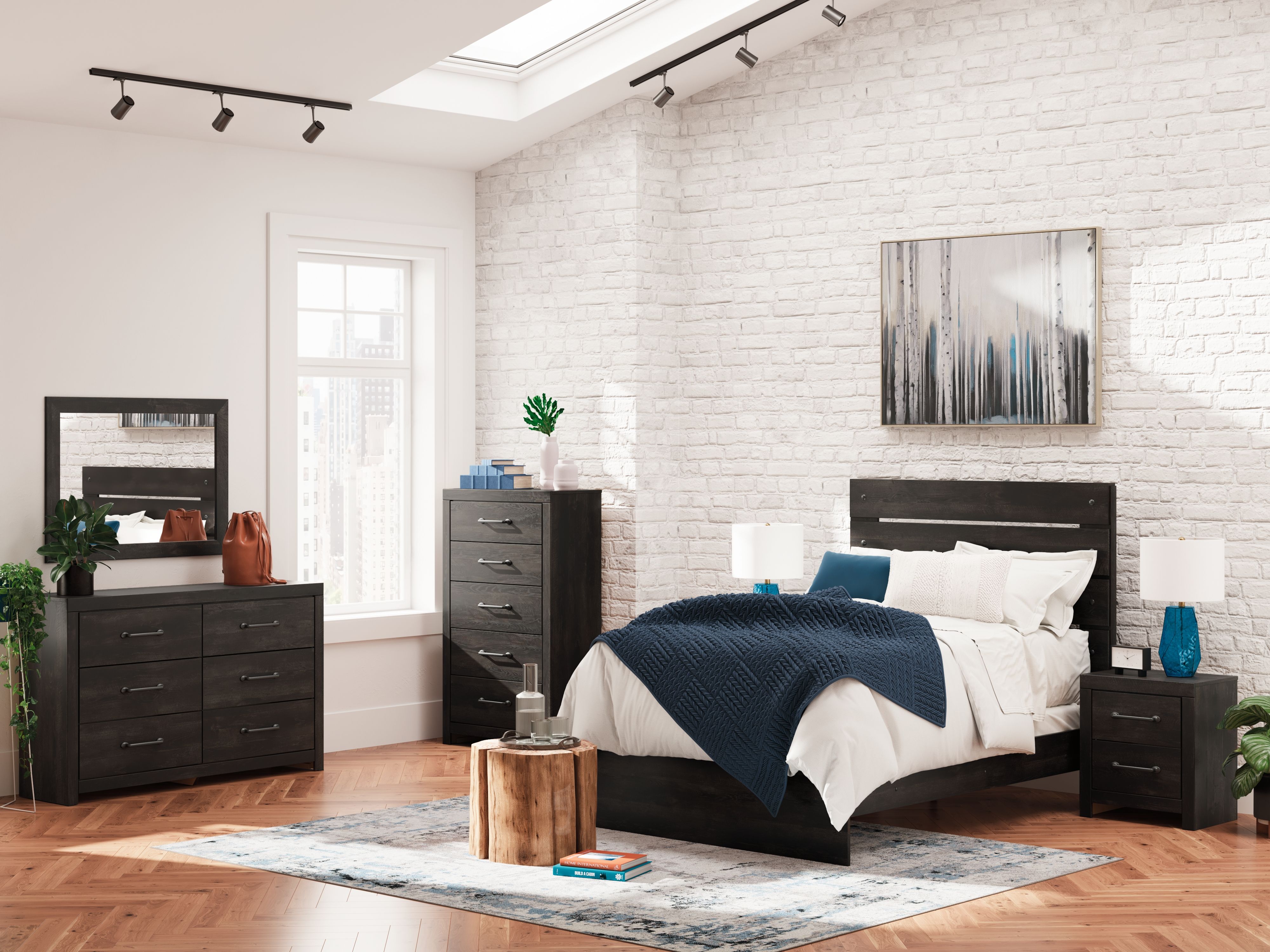 Ashley Furniture Hollivern - Full Panel Bed - Dark Gray - Image 11