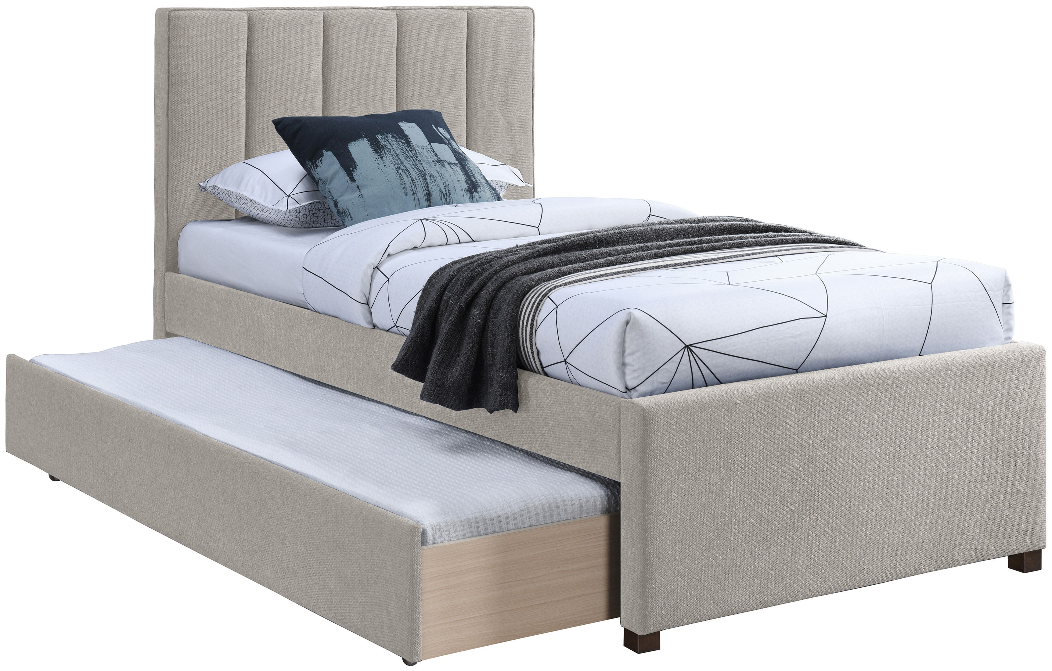 Harper - Twin Trundle Bed - Beige
