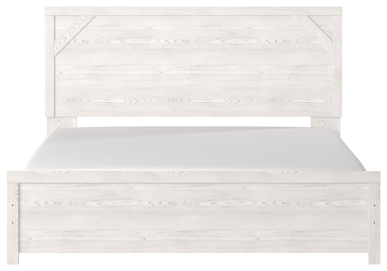 Gerridan - King Panel Bed - White / Gray