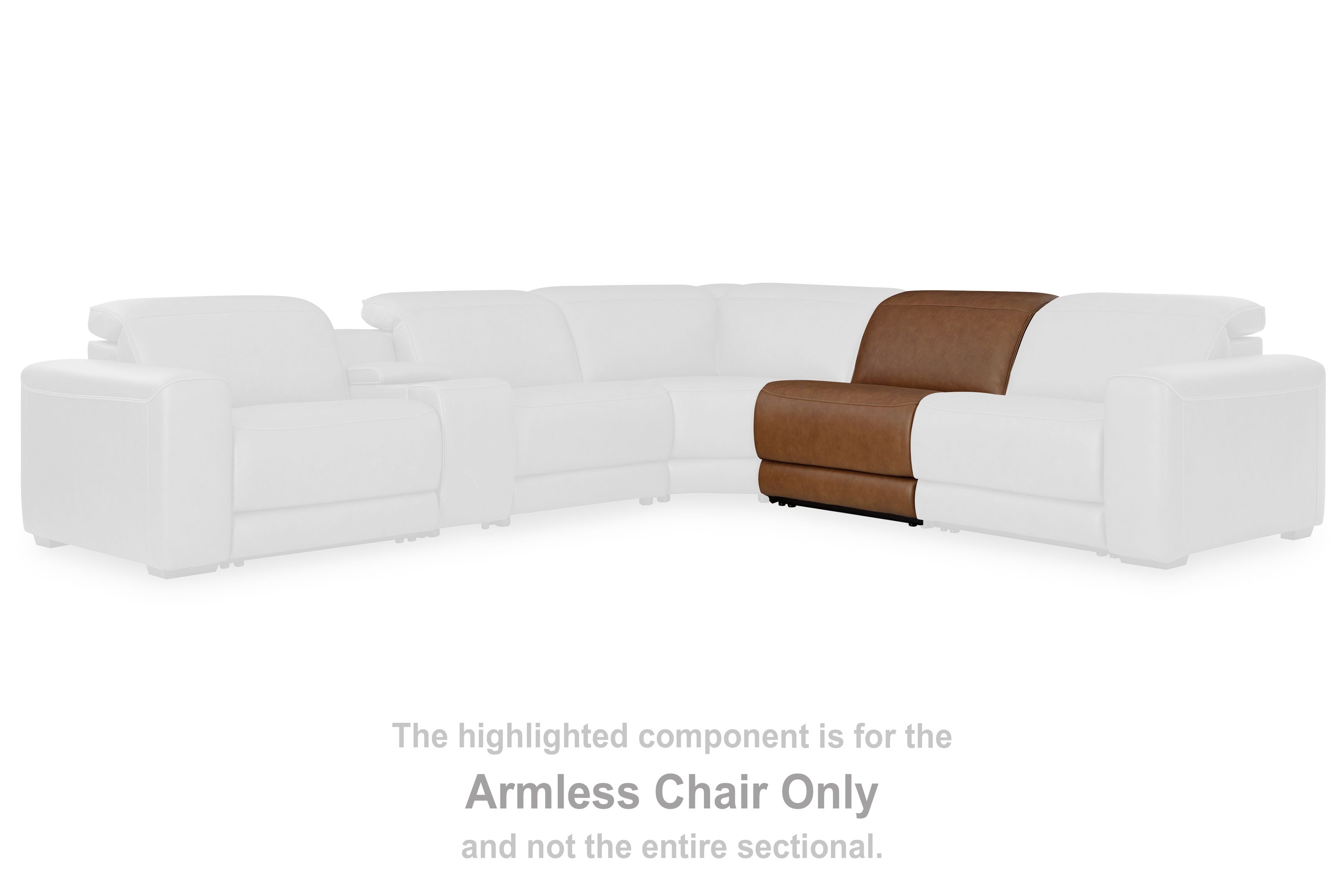Magic Man - Armless Chair With Manual Headrest - Caramel