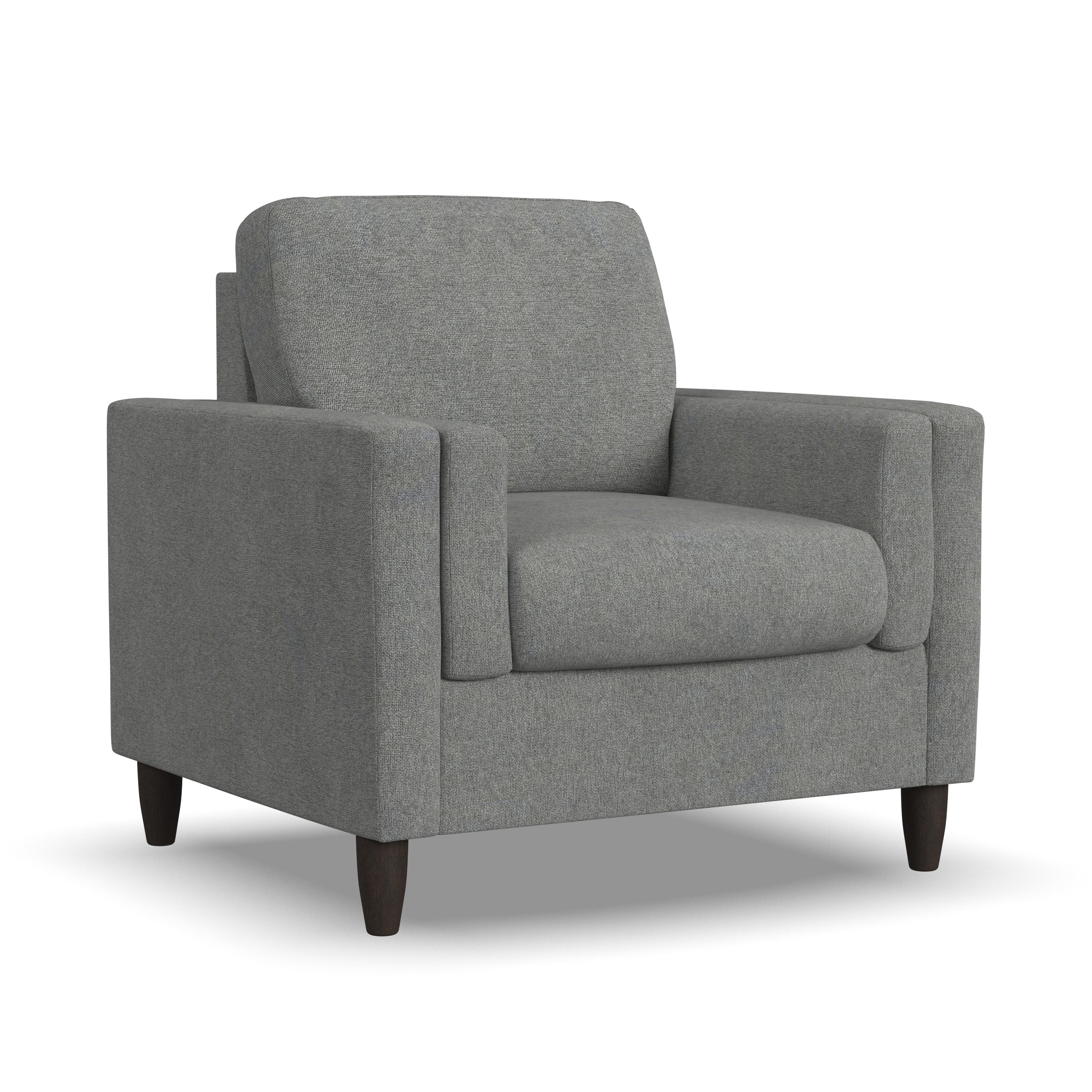 Thomas - Fabric Chair, dark brown, view 2