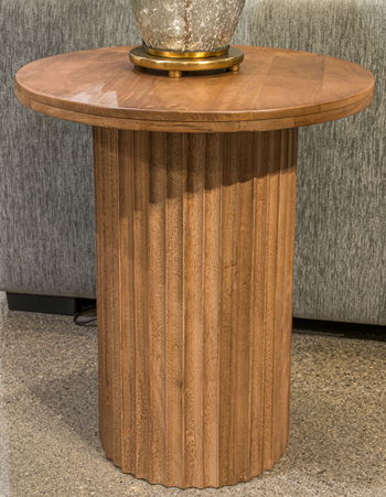 Towner Grove – Round End Table – Natural Brown