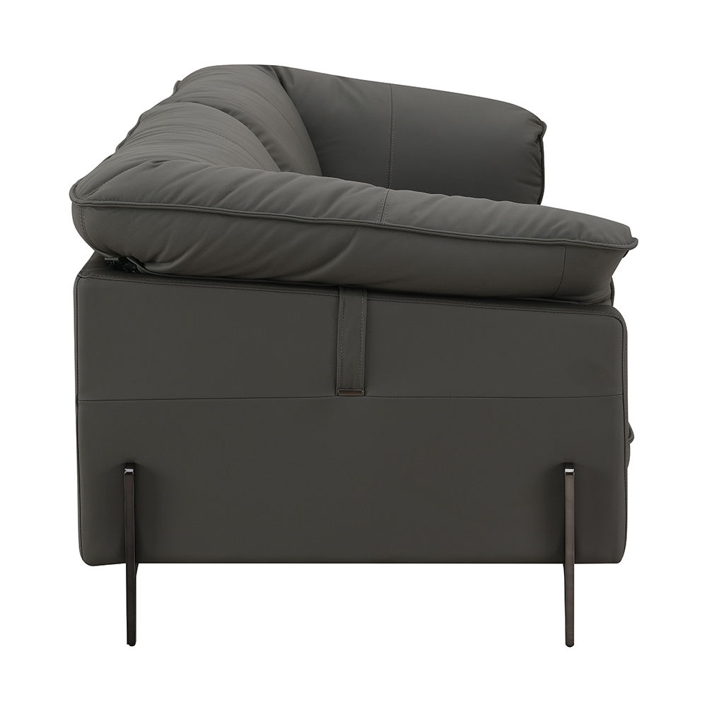 Tadi - Loveseat - Black Top Grain Leather, black, view 2