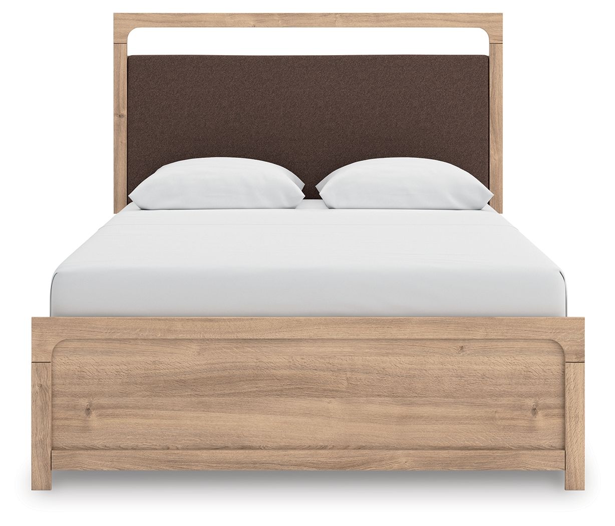 Ashley Furniture Kinlanni - Queen Upholstered Platform Bed - Tan - Image 4