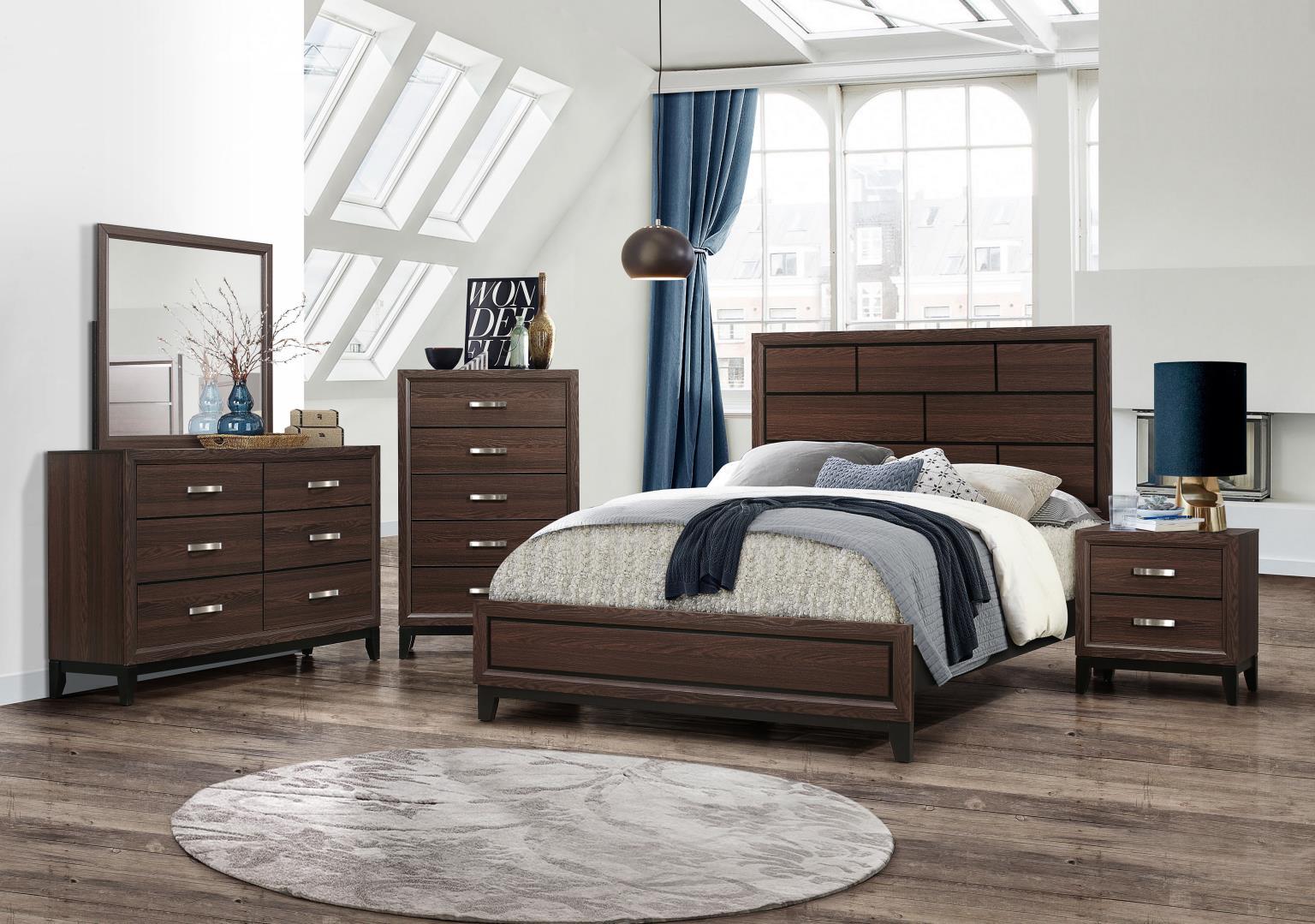 B370 - Queen Bed - Brown