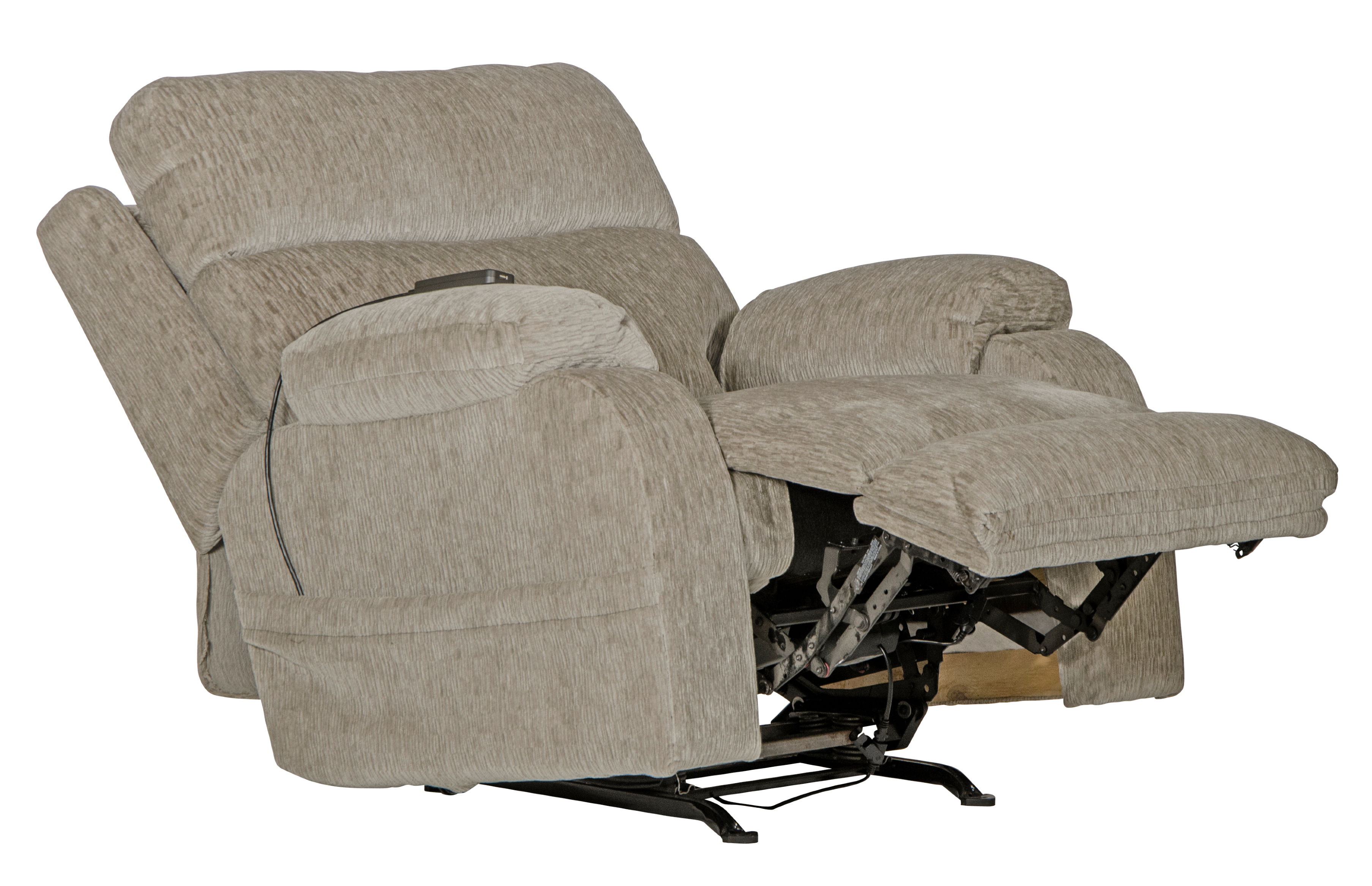Refresher - Power Headrest Power Rocker Recliner With CR3 Heat/Massage/Lumbar - Cloud