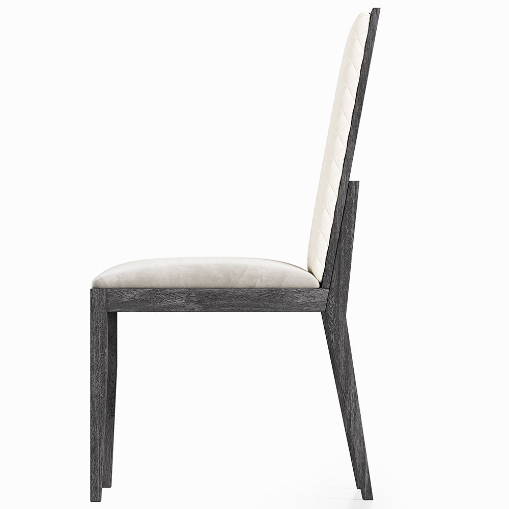 Venezia - Synthetic Leather Side Chair (Set of 2) - Gray, gray, view 6