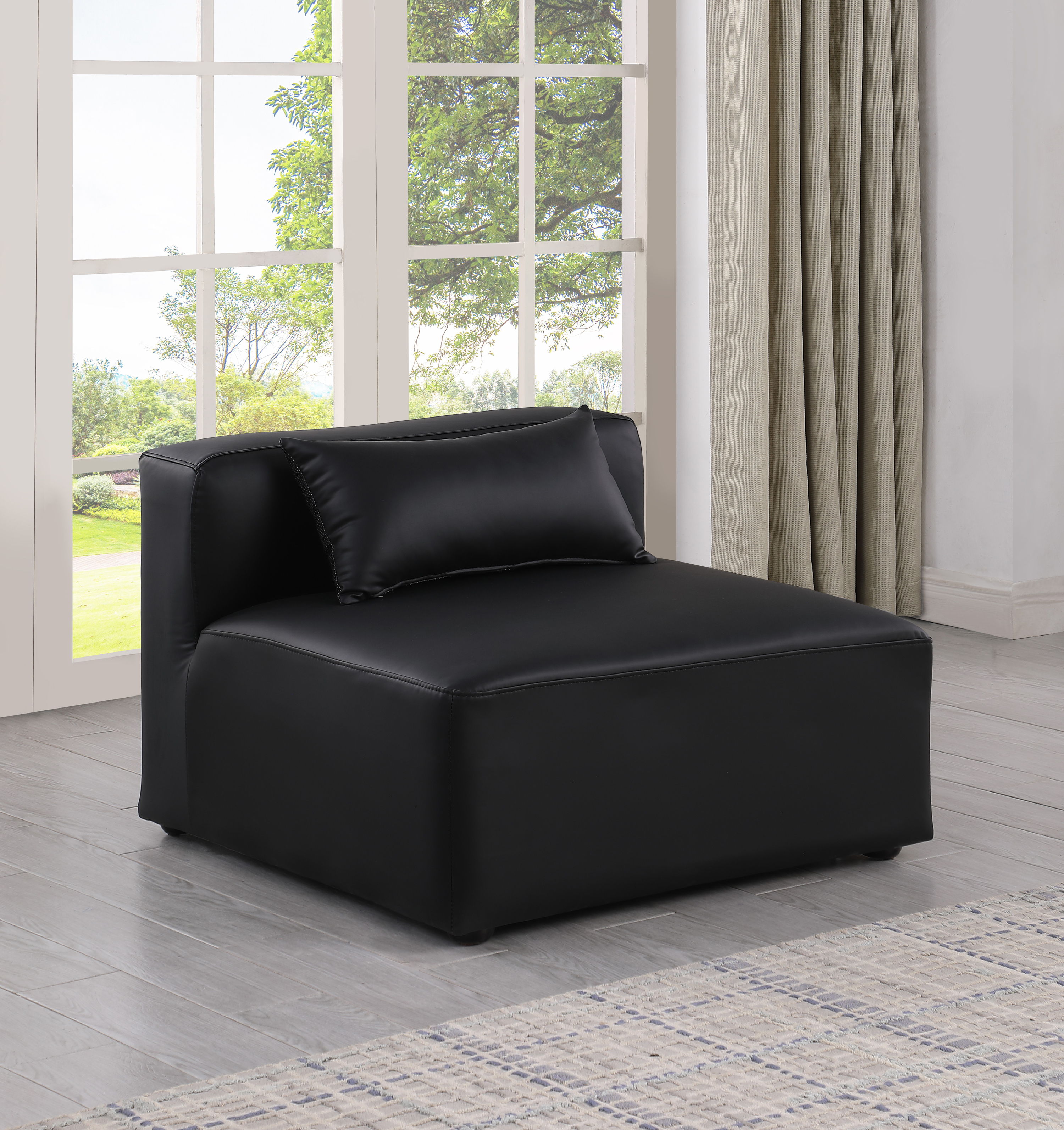 Cube - Armless Chair - Black