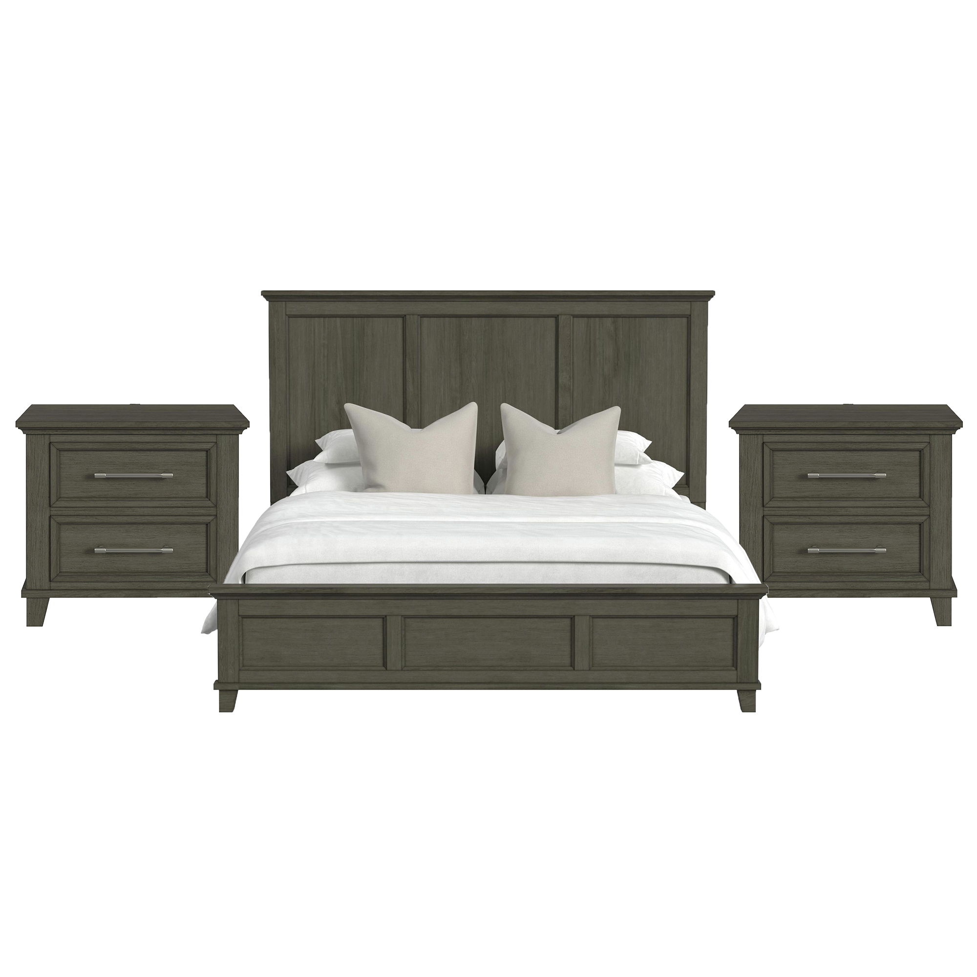 King · 3 Pc · Bedroom Set With 2 Nightstands