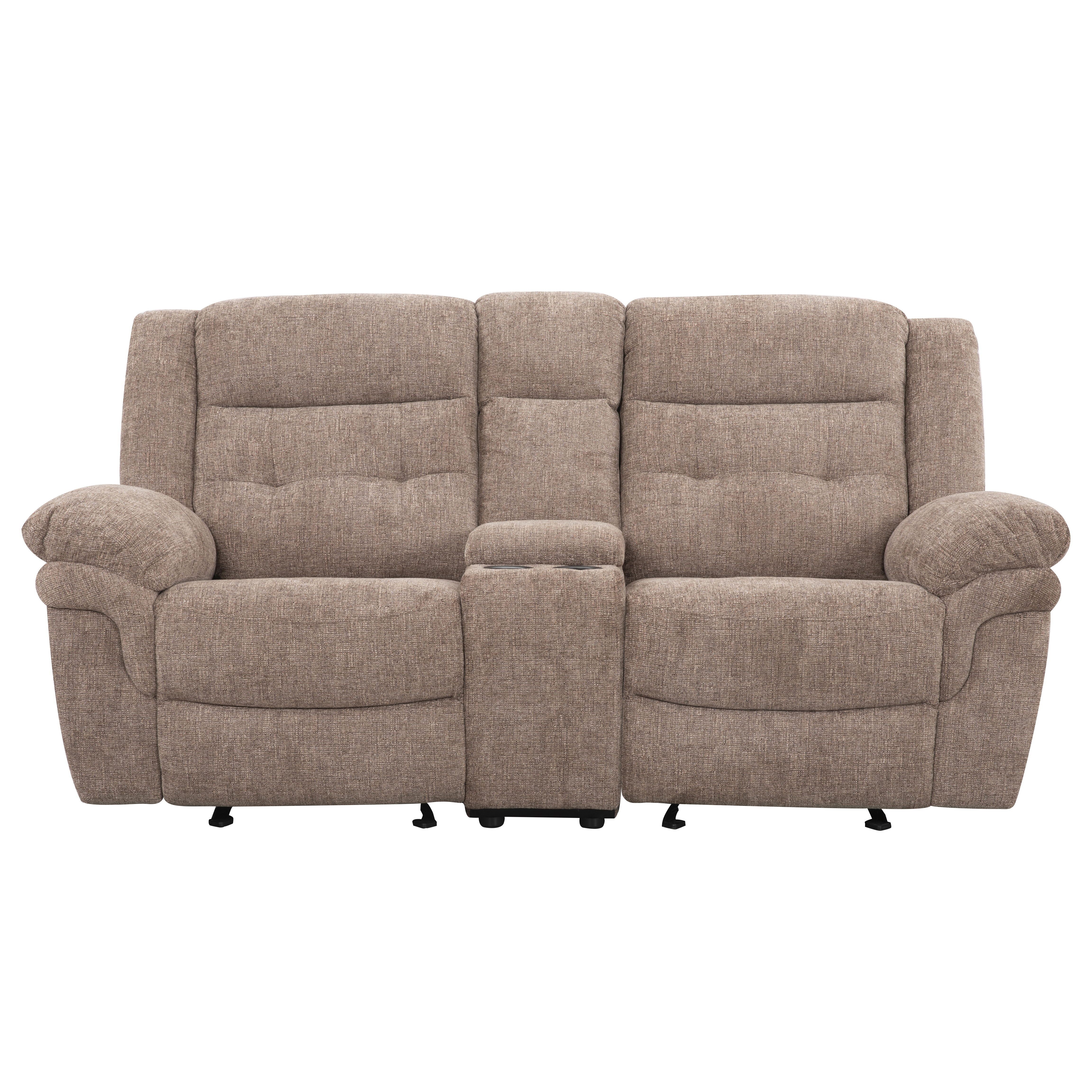 Sydney - Manual Recliner Console Loveseat - Brown