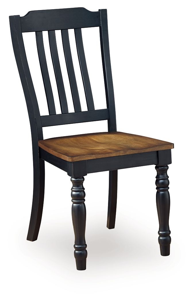 Ashley Furniture Clorazi - Dining Room Side Chair (Set of 2) - Black / Brown - Image 3
