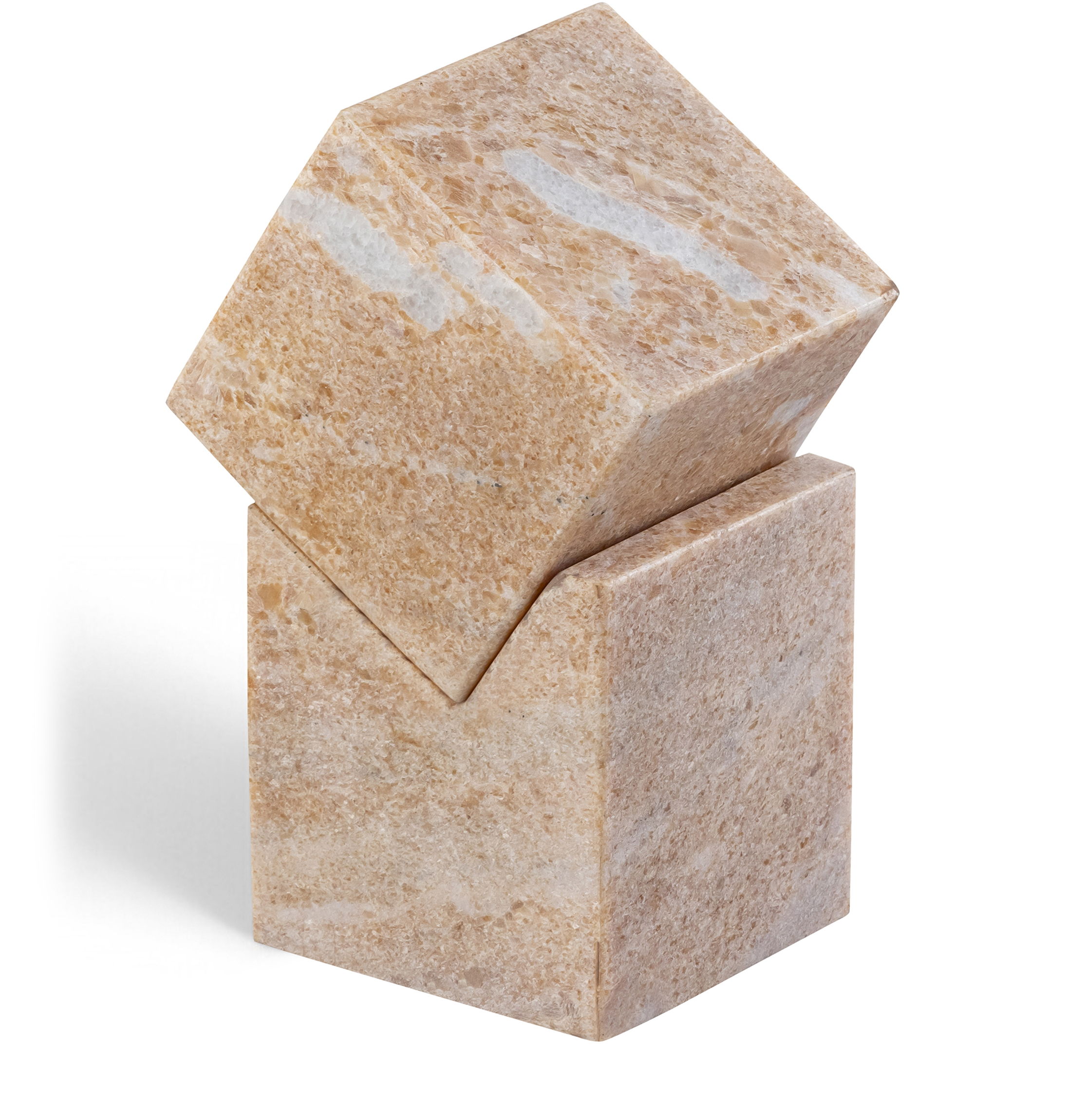Quad - Marble Decorative Cube - Pink