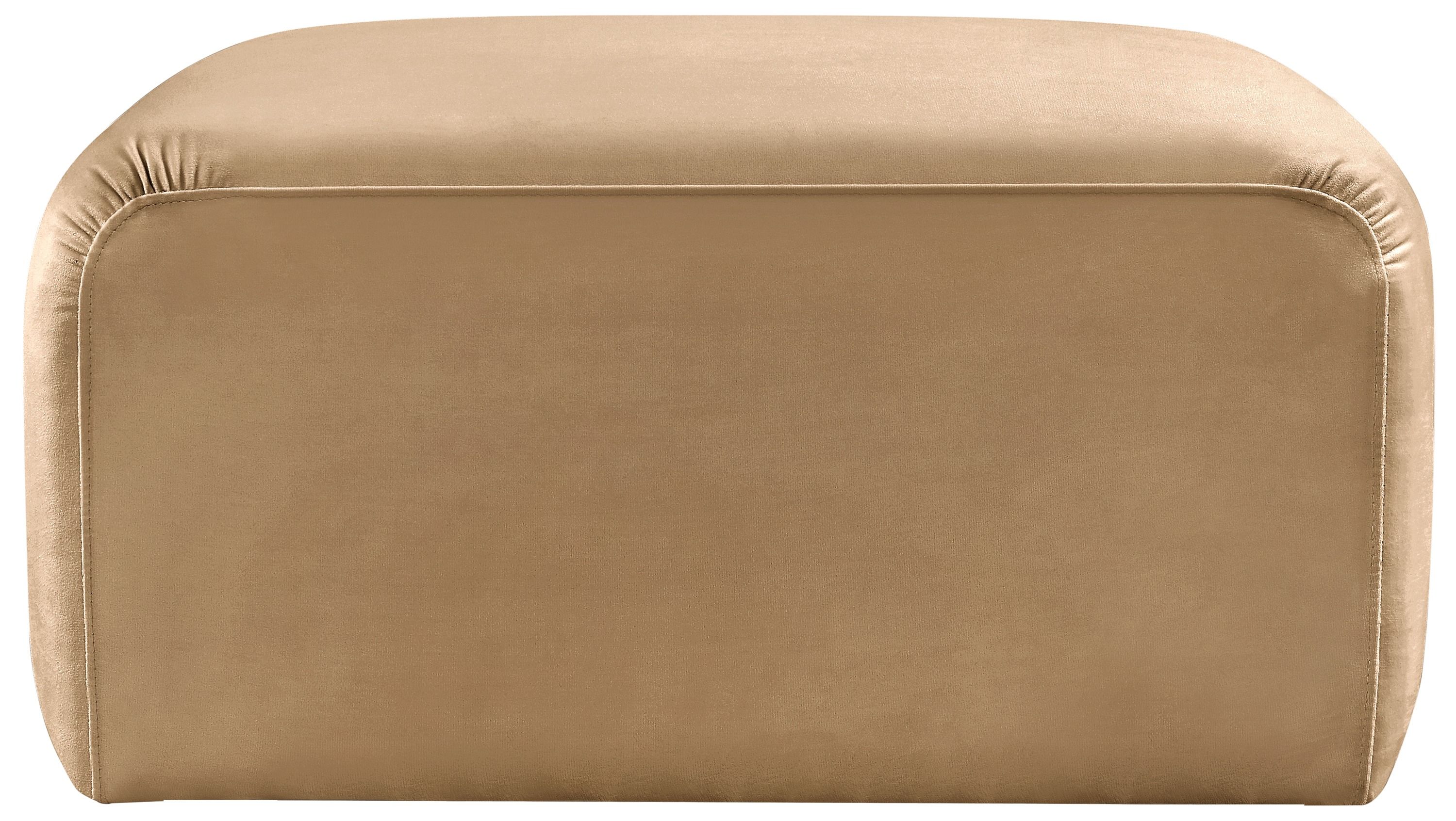 Arc - Velvet Ottoman - Camel