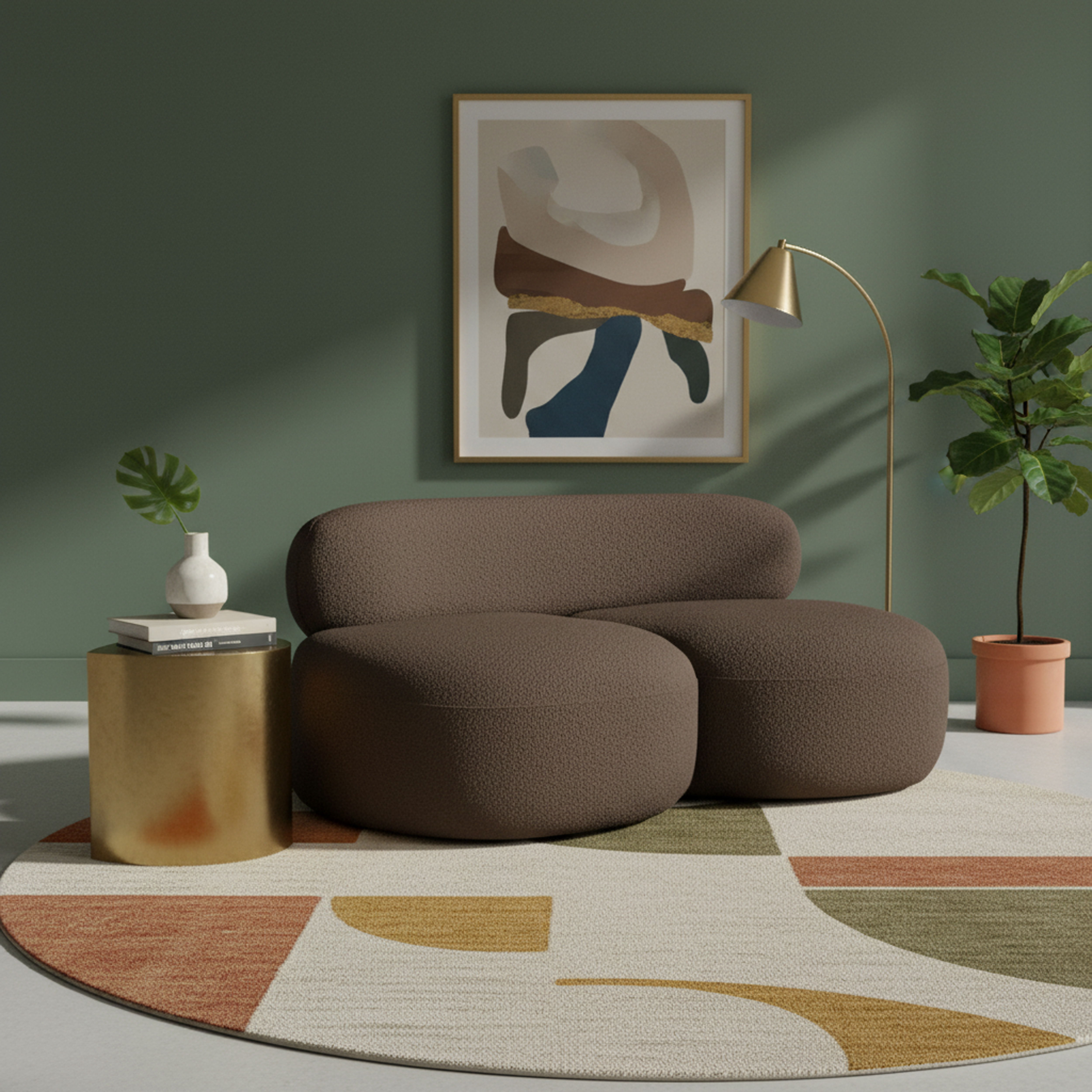 Venti - Loveseat - Brown