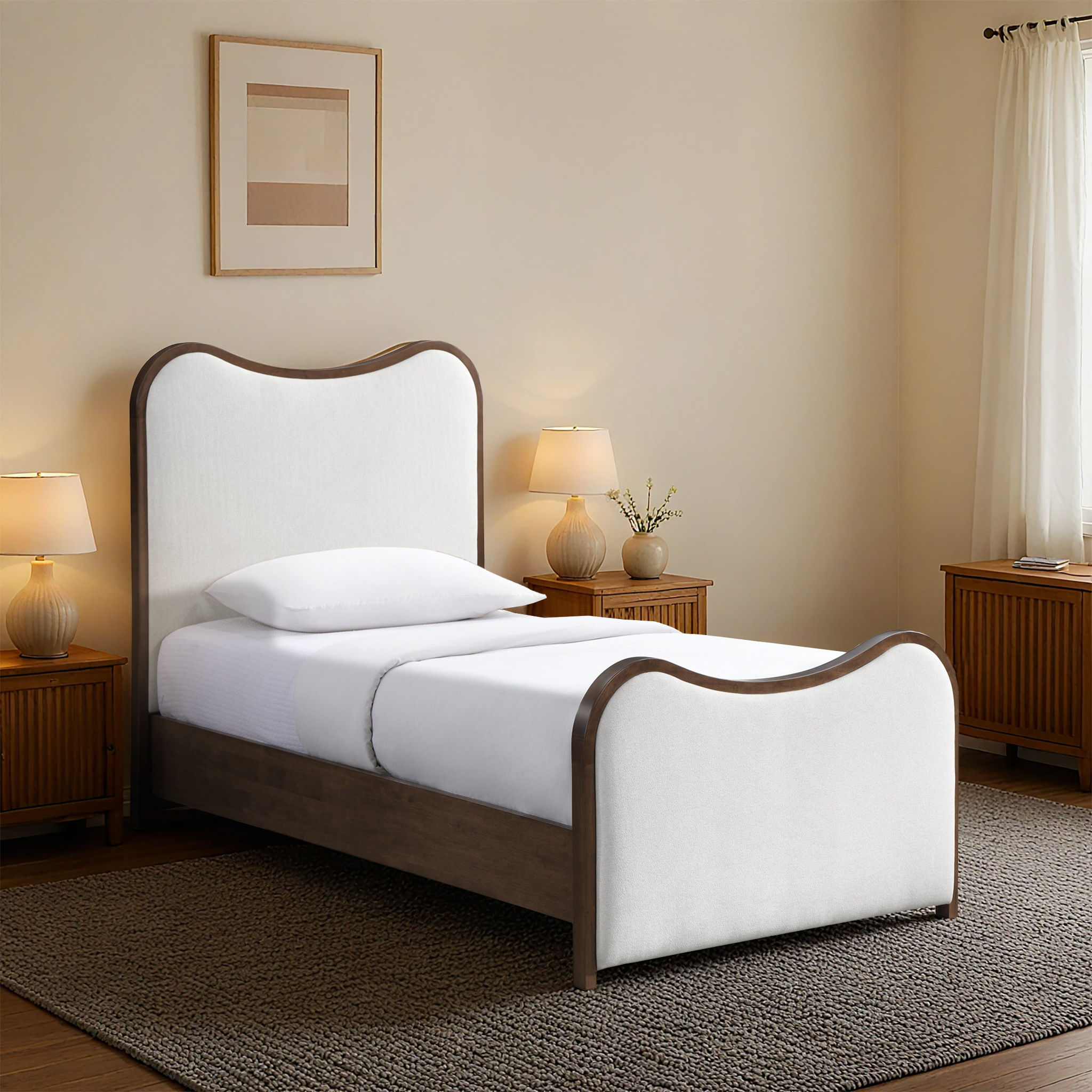 Arvada - Twin Bed - Cream