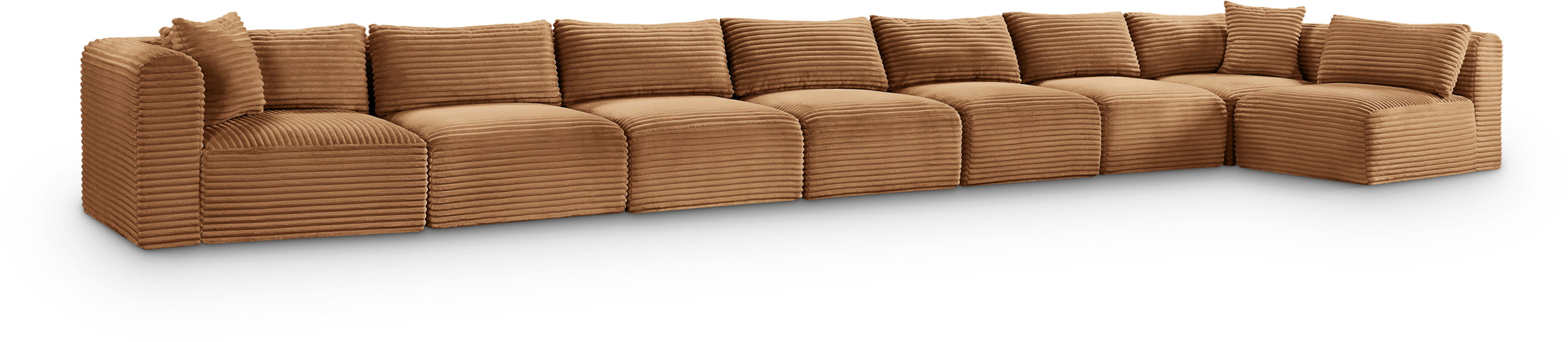 Shaggy - 8 Piece Modular Sectional - Saddle