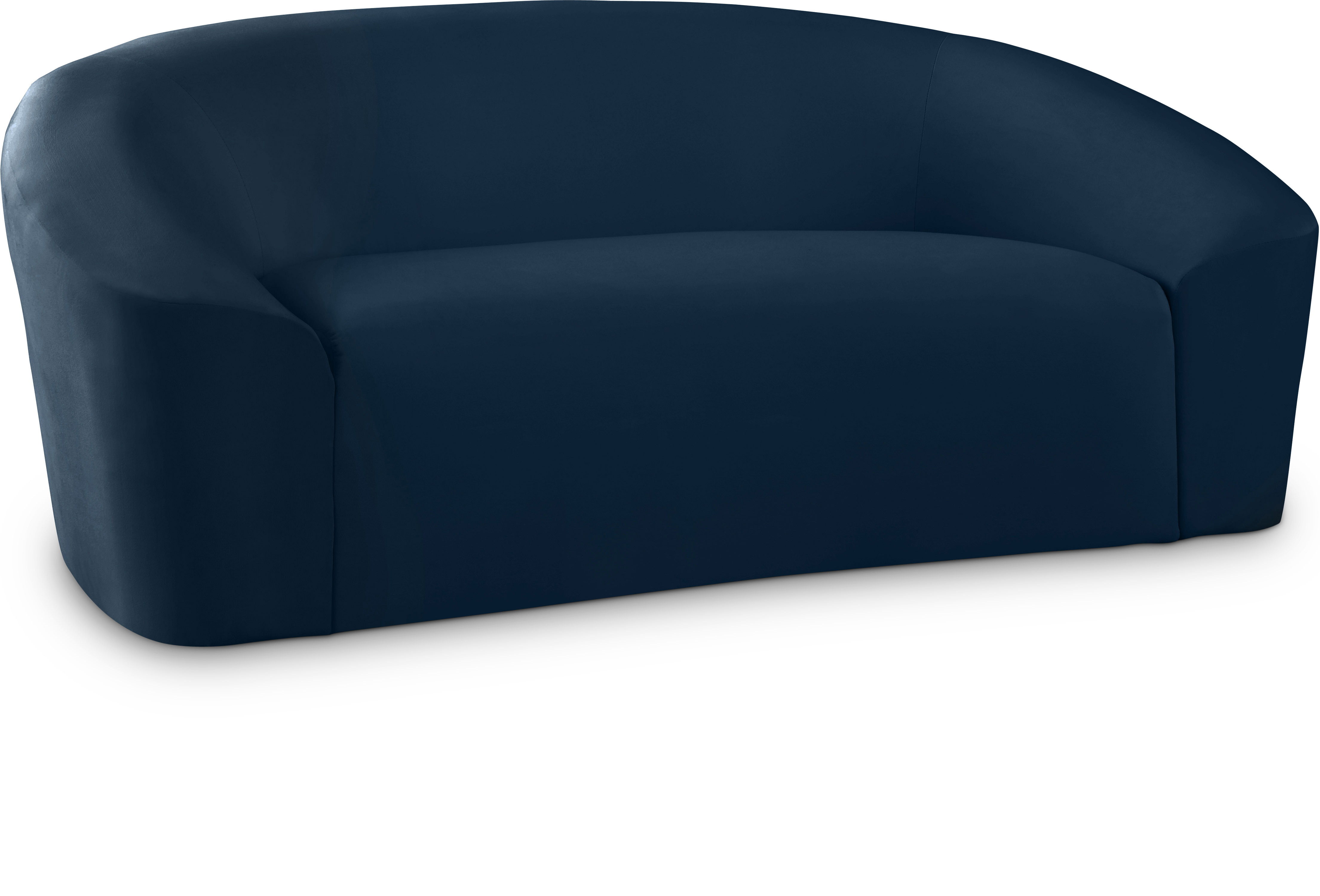 Riley - Velvet Loveseat - Navy