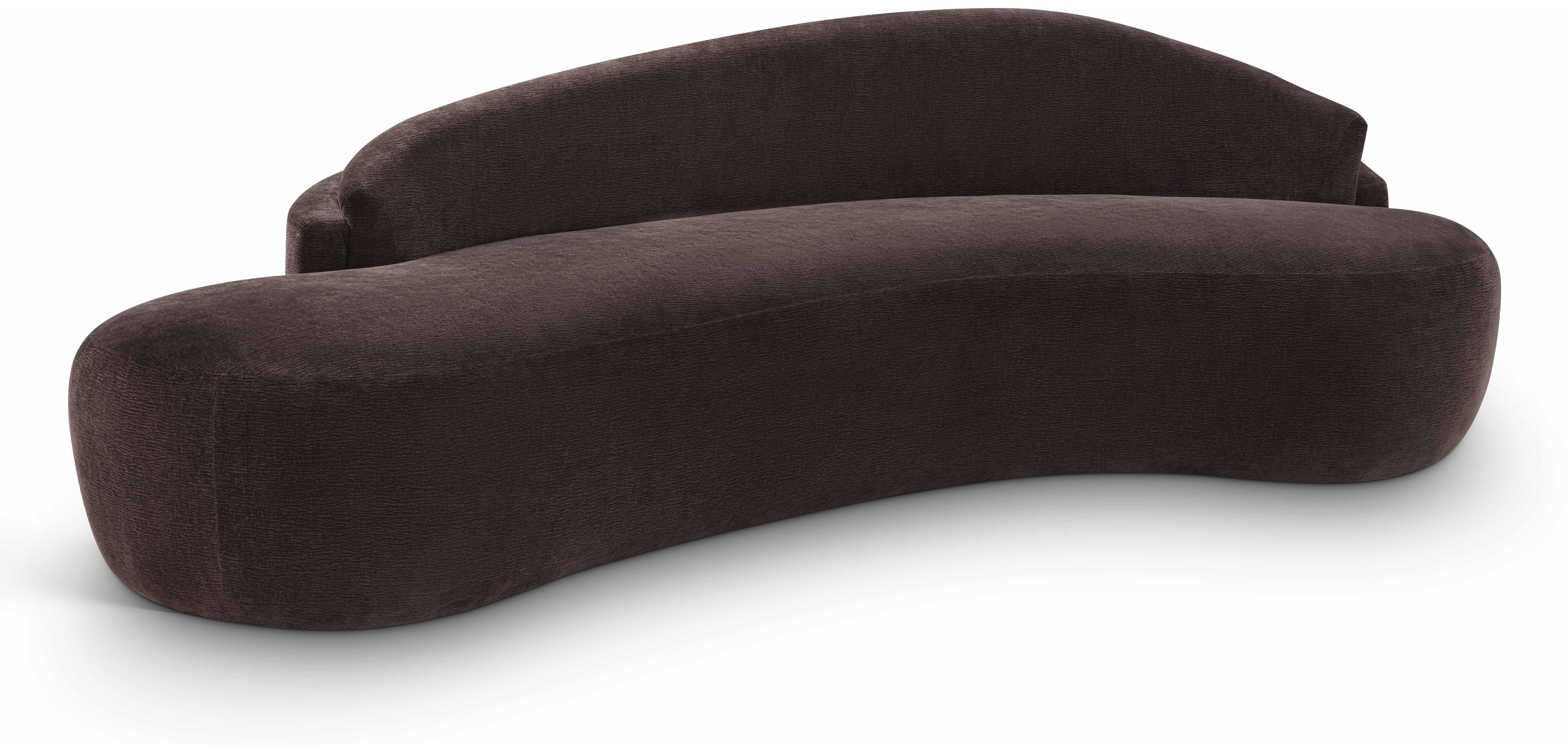 Caspian - Chenille Fabric 101" Upholstered Sofa - Brown